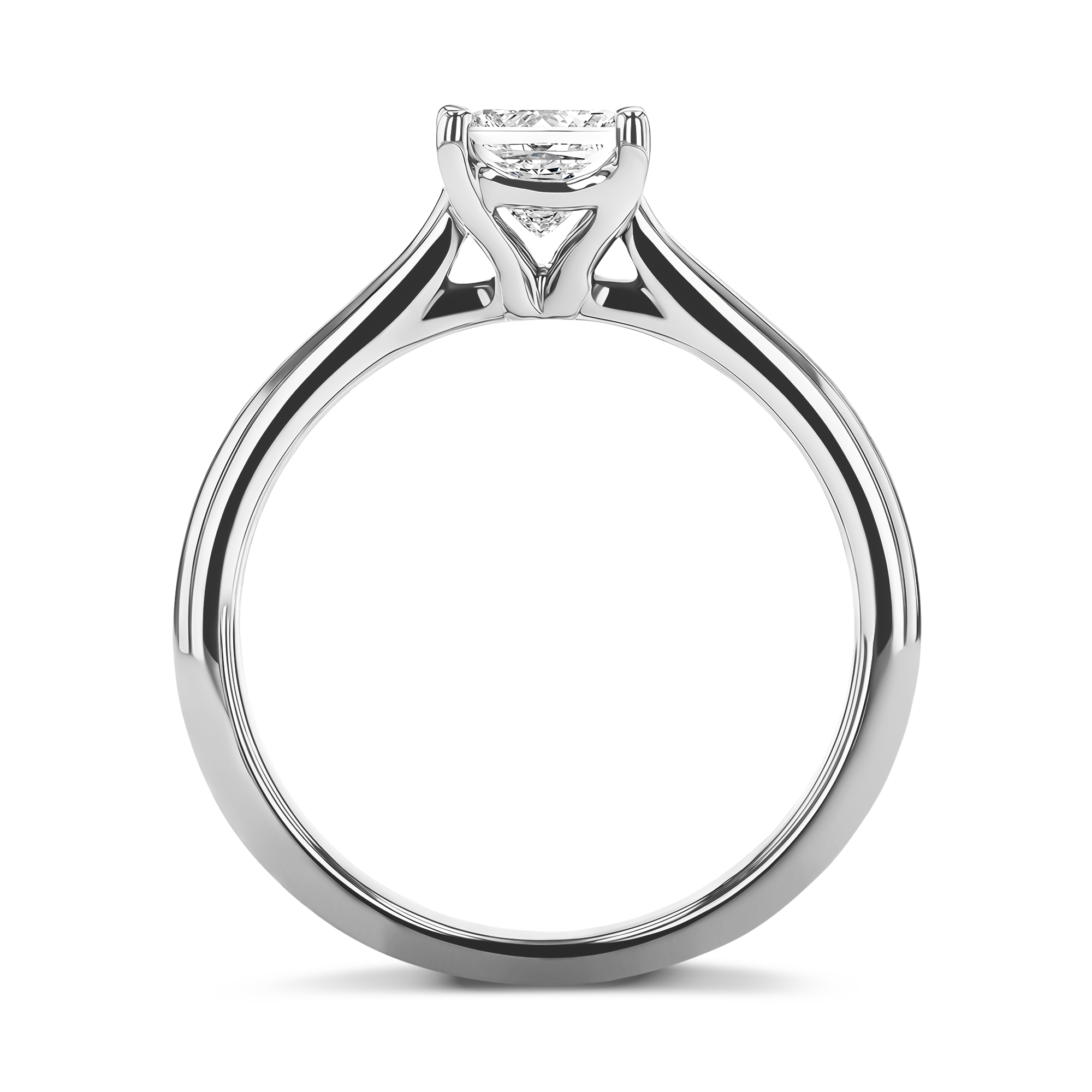 0.70CT Diamond Solitaire Ring Princess Cut. Solitaire. Four Claw Set_3