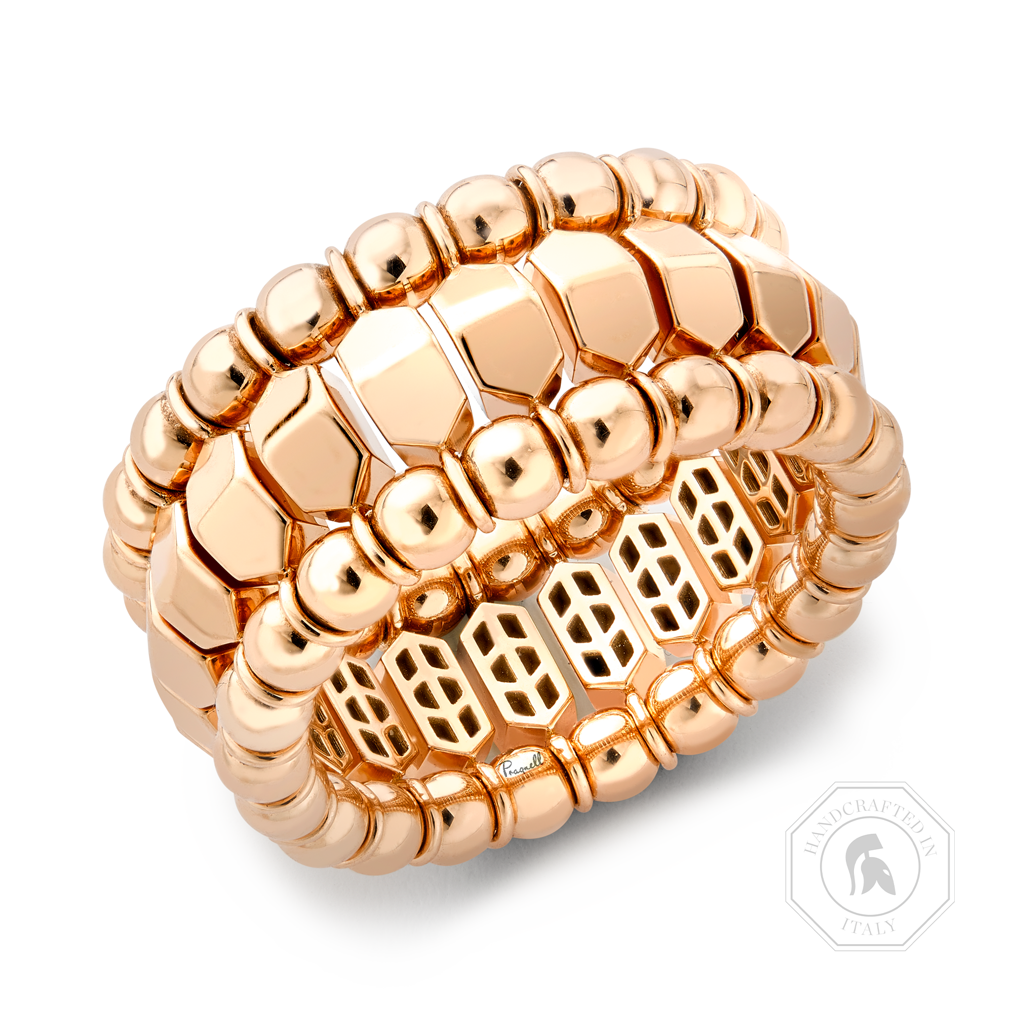 Bohemia Peaked Expandable Three Row Ring _1