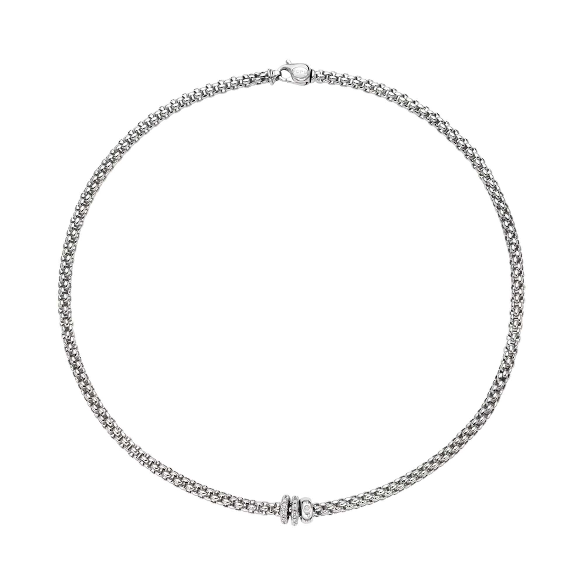 Fope Solo Flex'it Necklace Brilliant Cut, Pavé Set_1