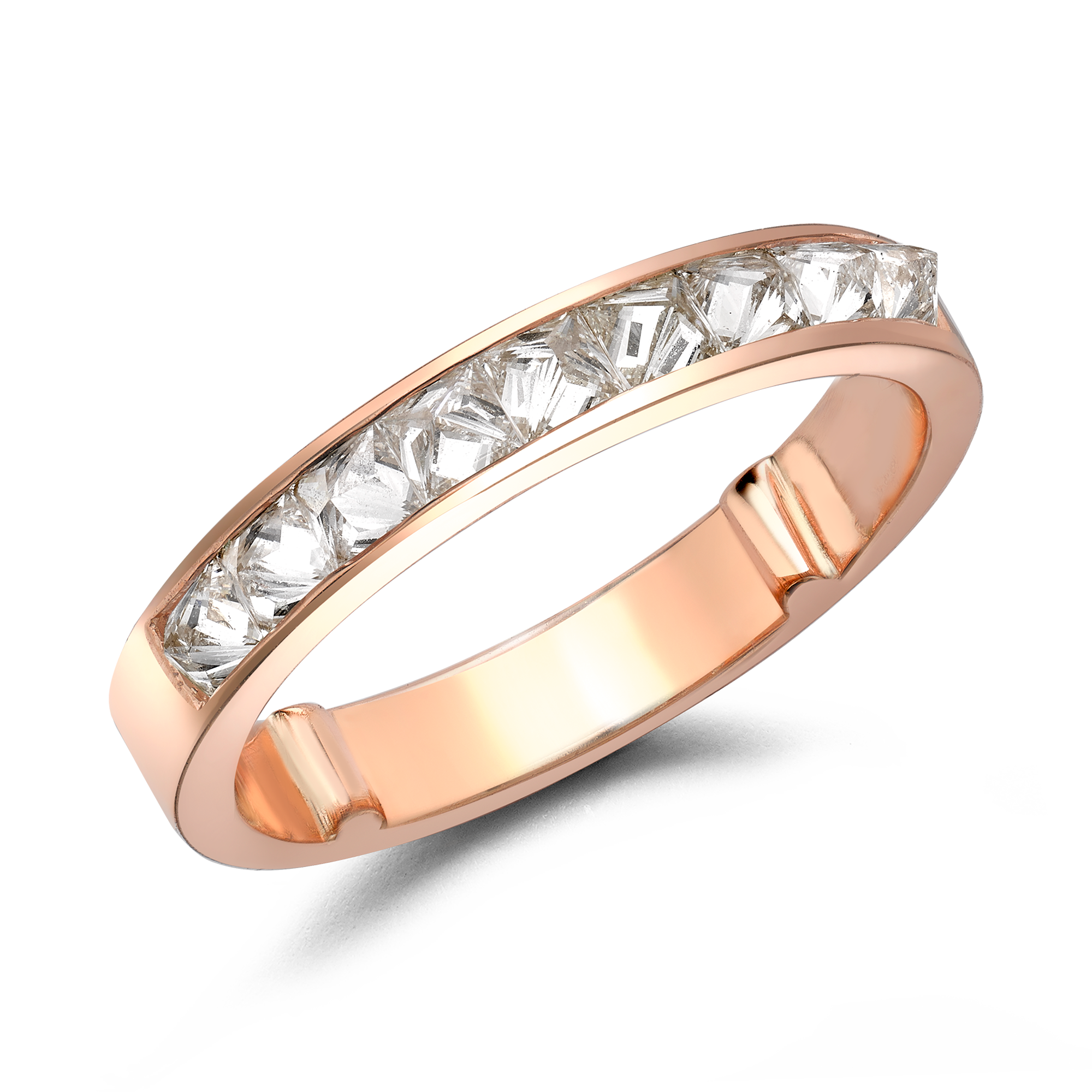 RockChic Half-Eternity Diamond Ring Princess Cut, Channel Set_1