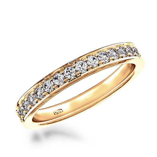 Brilliant Cut Diamond Half Eternity Ring Brilliant Cut, Half Eternity, Thread Set_1
