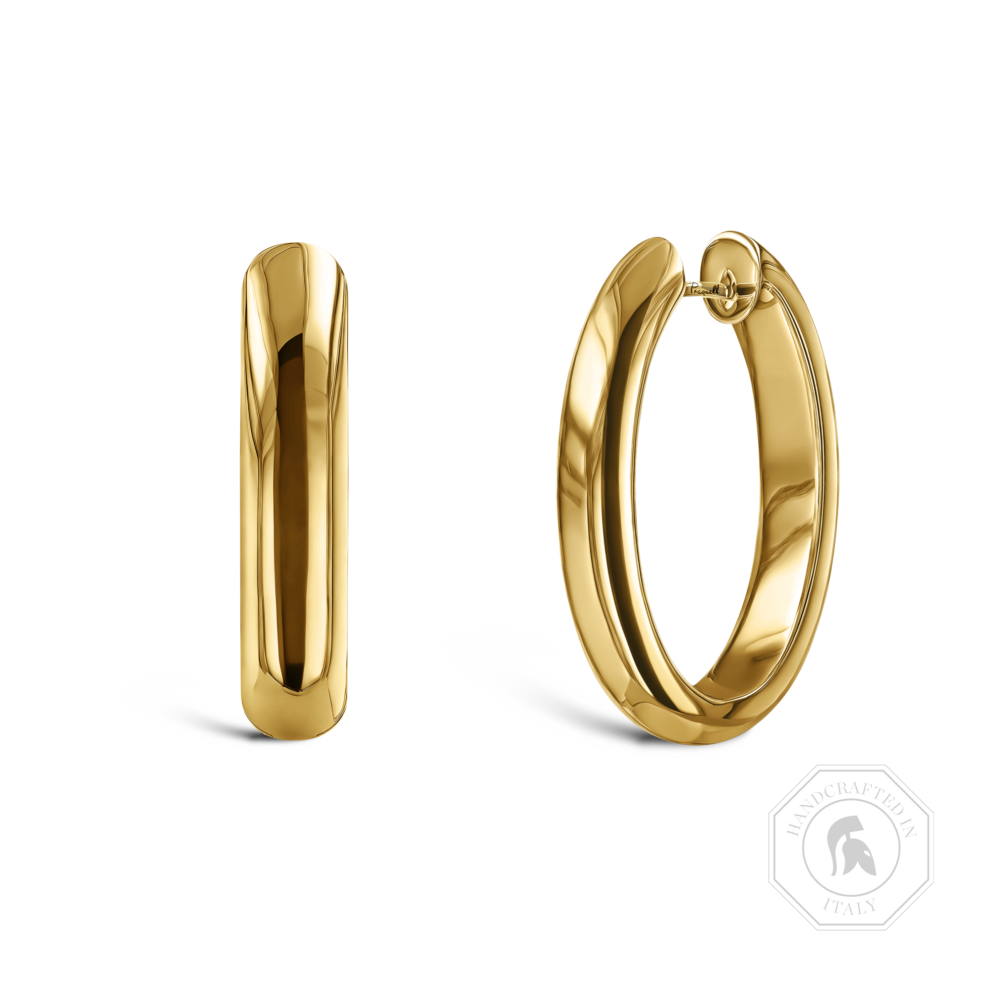 Yellow Gold Hoop Earrings _1