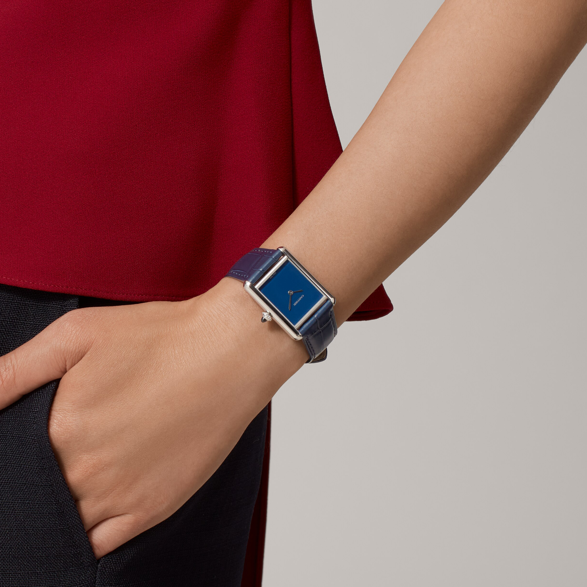 Cartier Tank Must Large, Blue Dial_10