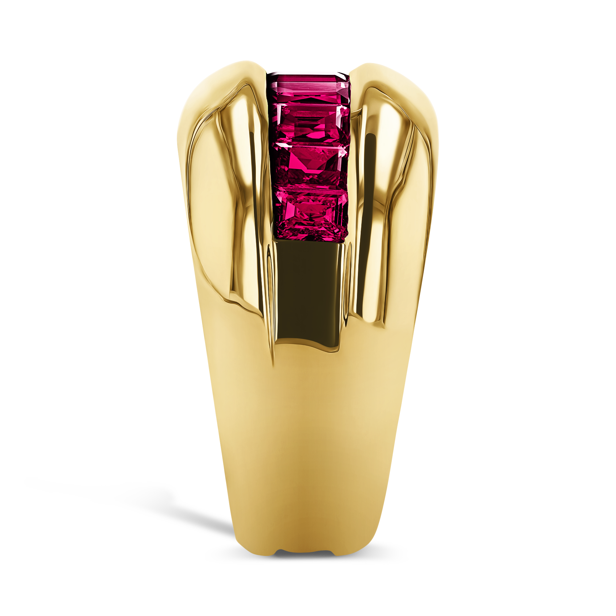 Cartier Ruby Half Eternity Ring Baguette Cut, Rubover Set_4