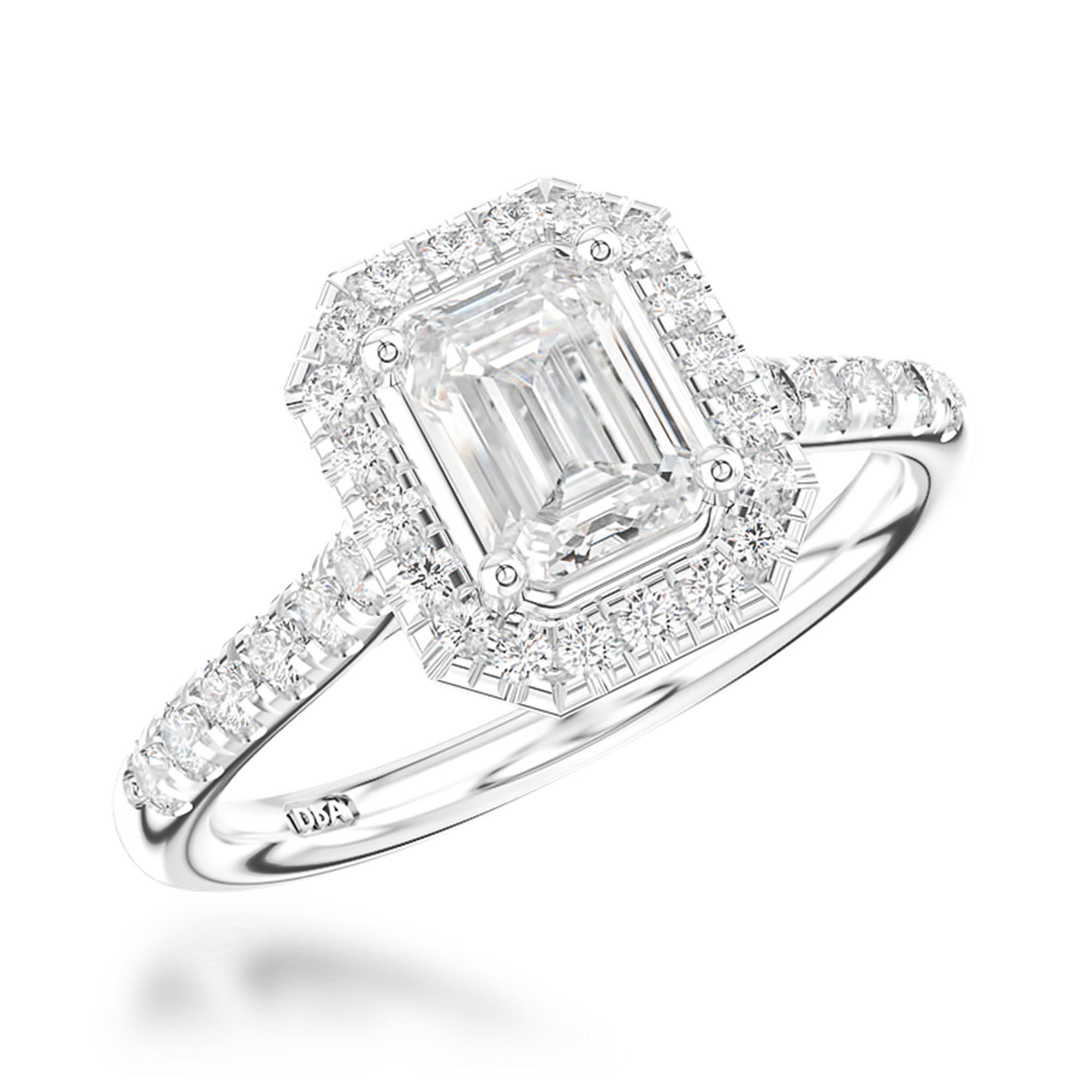 Celestial 0.90ct Diamond Cluster Ring Emerald Cut, Claw Set_1
