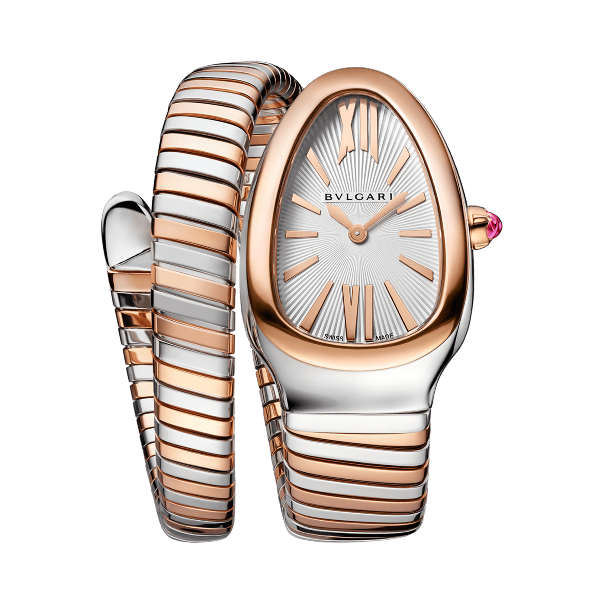 Bvlgari Serpenti 35mm, Silver Dial, Baton & Roman Numerals_1