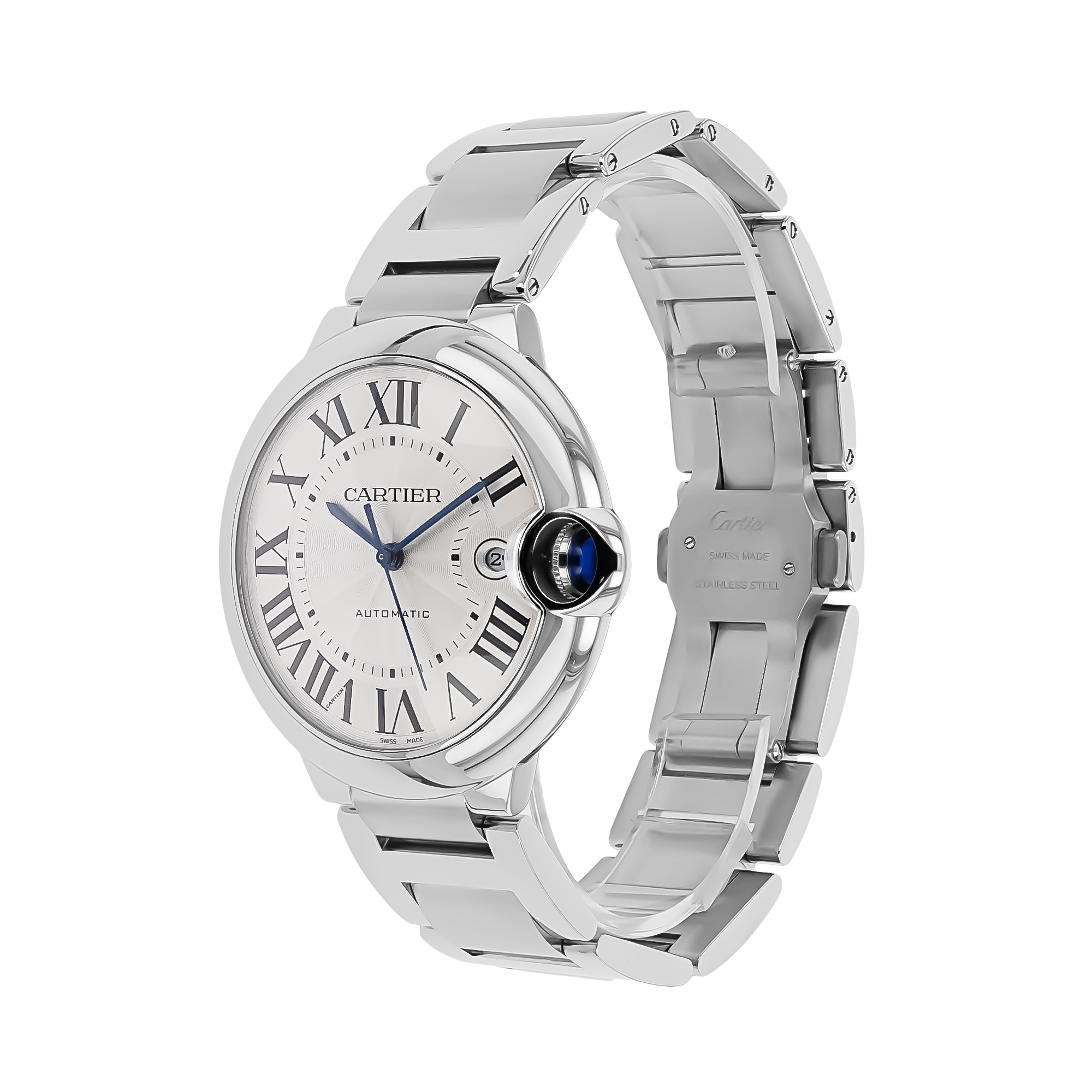 Pre-Owned Cartier Ballon Bleu de Cartier 42mm, Silver Dial, Roman Numerals_2