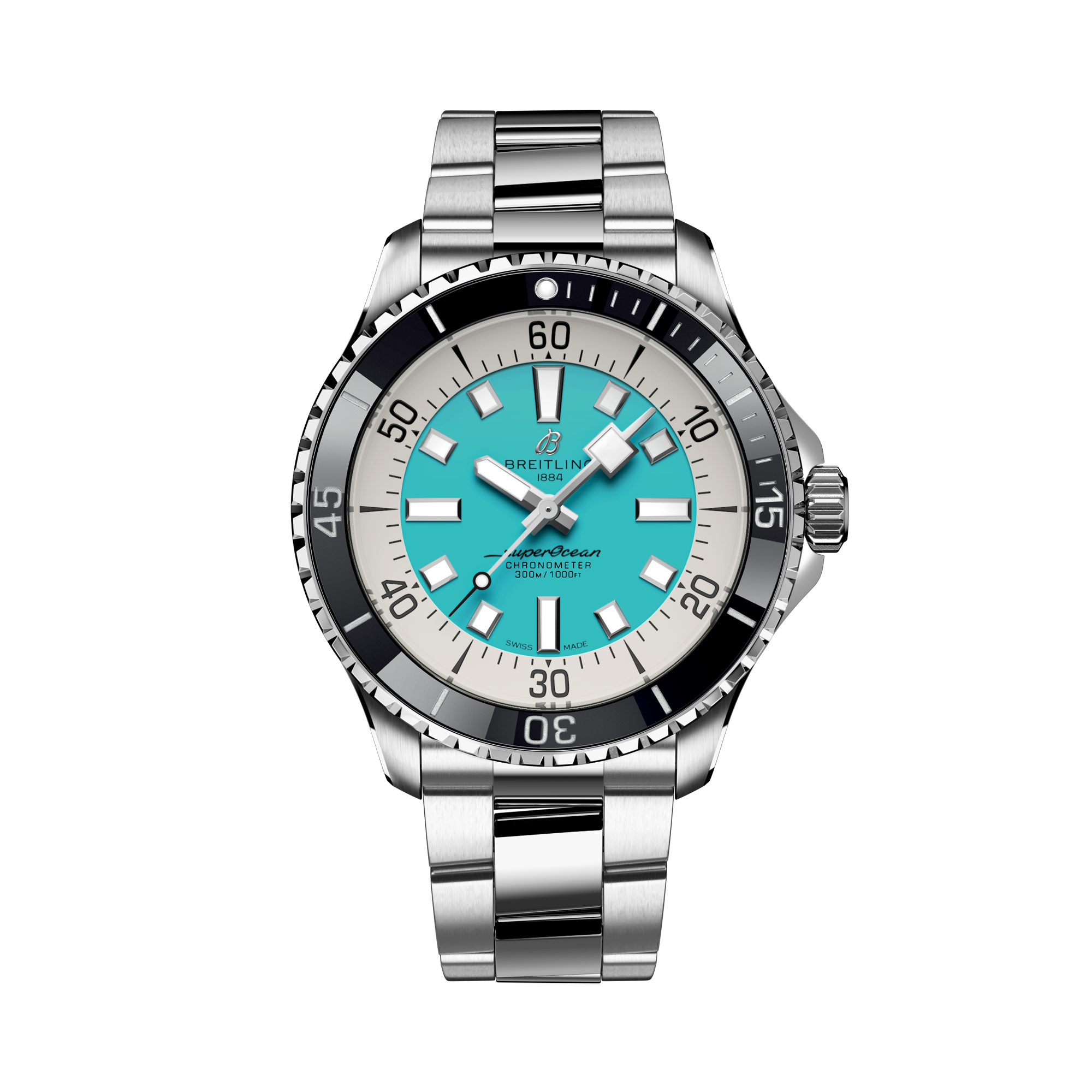 Breitling Superocean Automatic 44 44mm, Turquoise Dial, Arabic & Baton Numerals_1