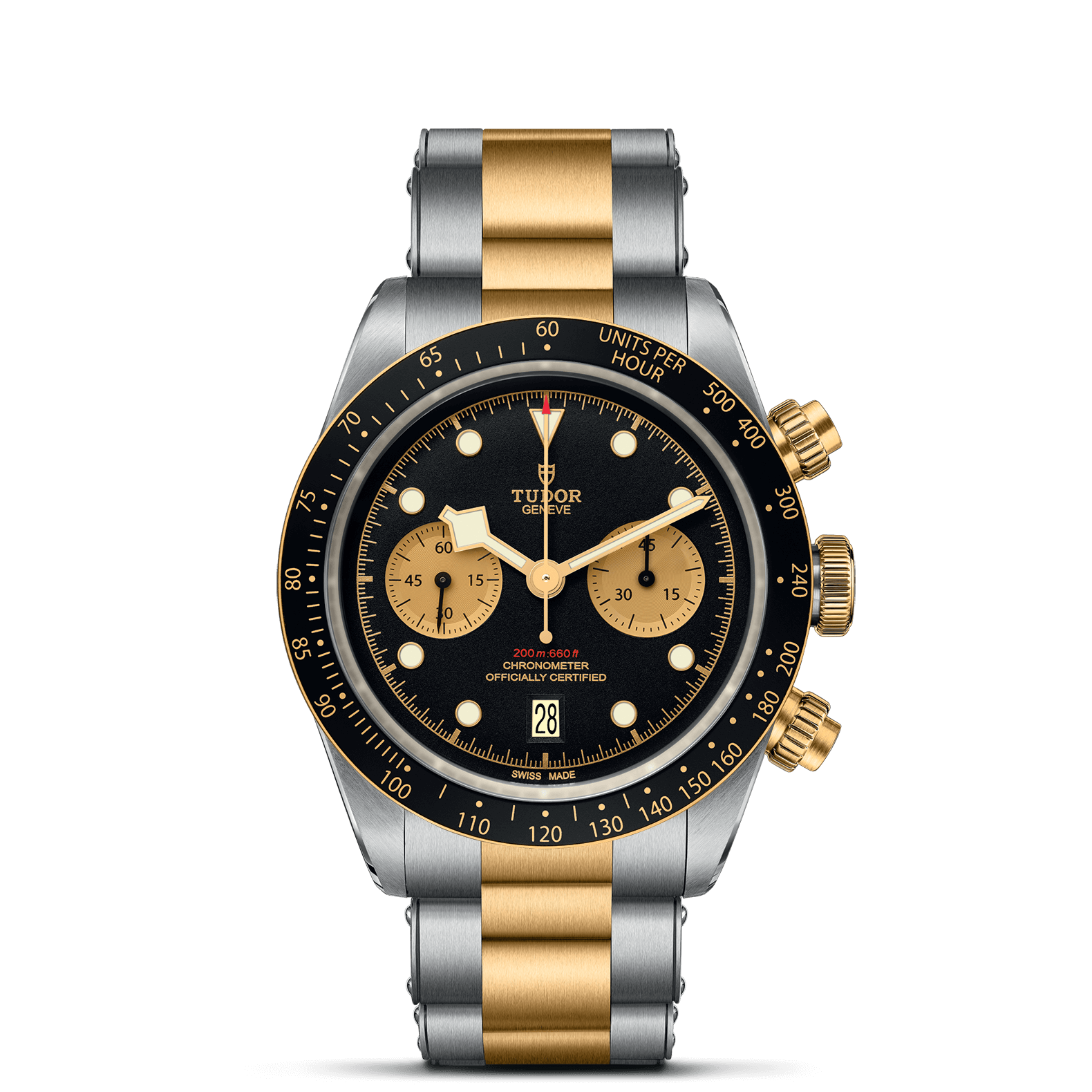 Tudor Black Bay Chrono S&G 41mm. Black-Champagne Dial. Baton Numerals_1