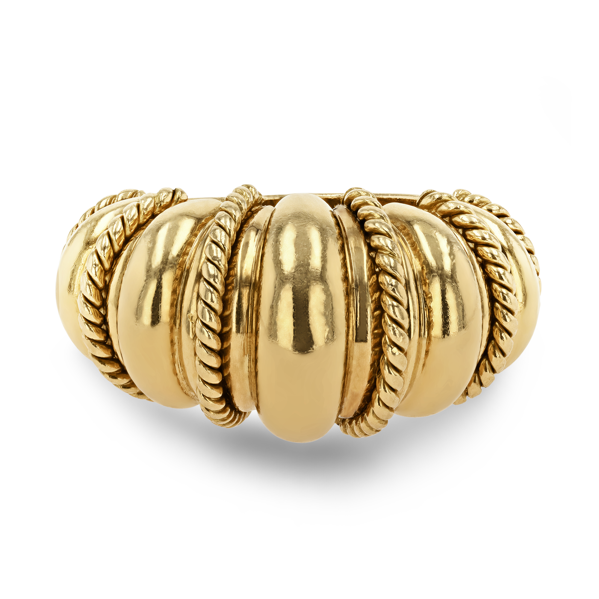 1980s Cartier Rope Twist Bombé Ring _2