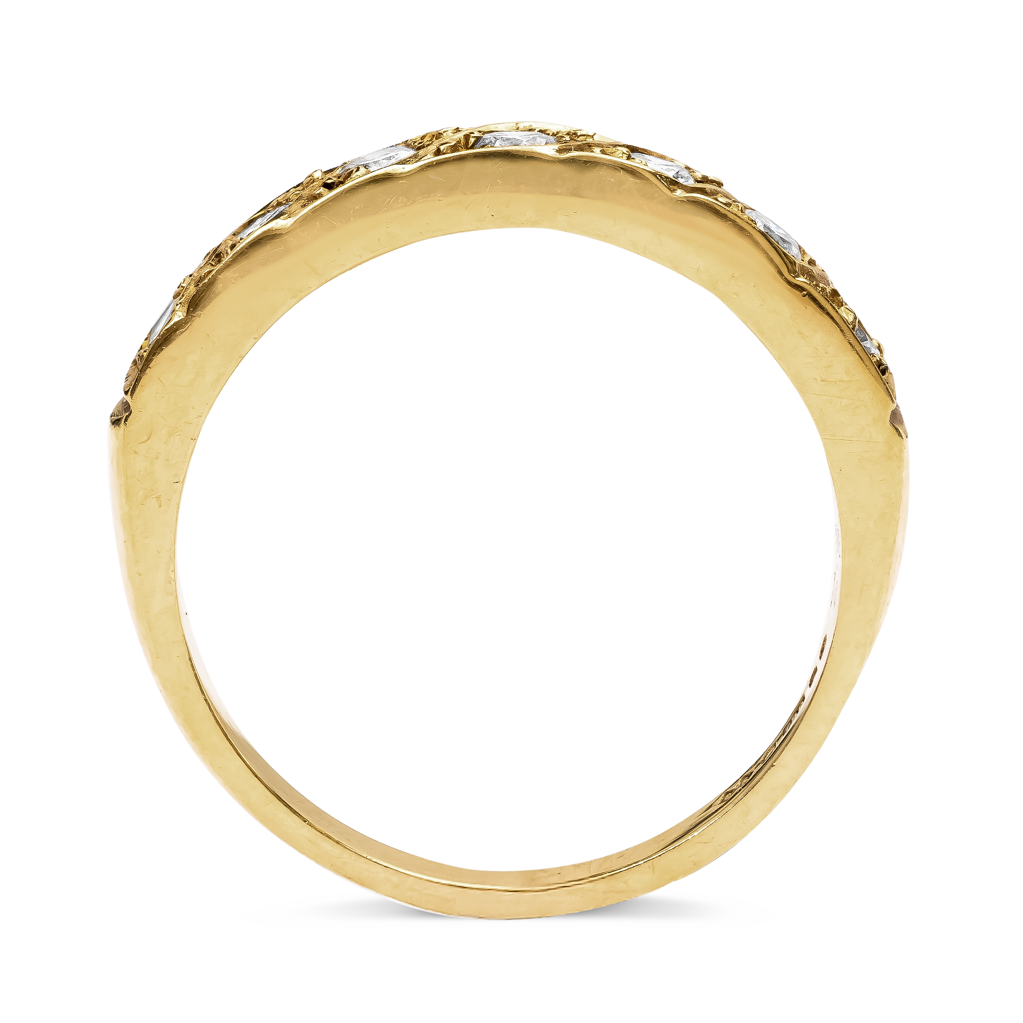 Brilliant Cut Diamond Half Eternity Ring Brilliant Cut, Grain Set_3