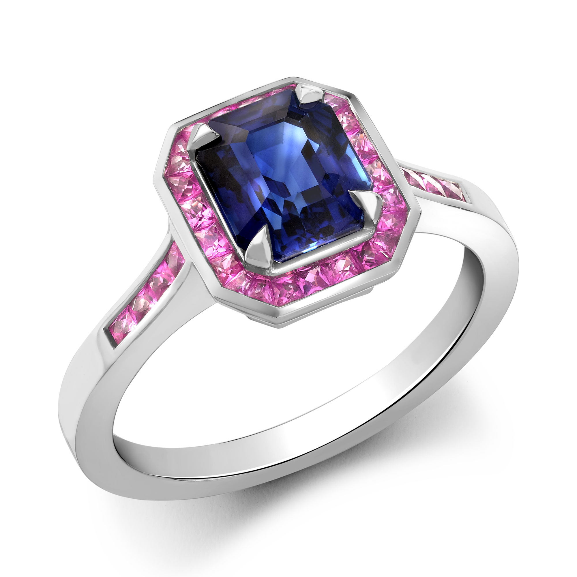 Gatsby Sapphire Cocktail Ring Trap and French Cut_1