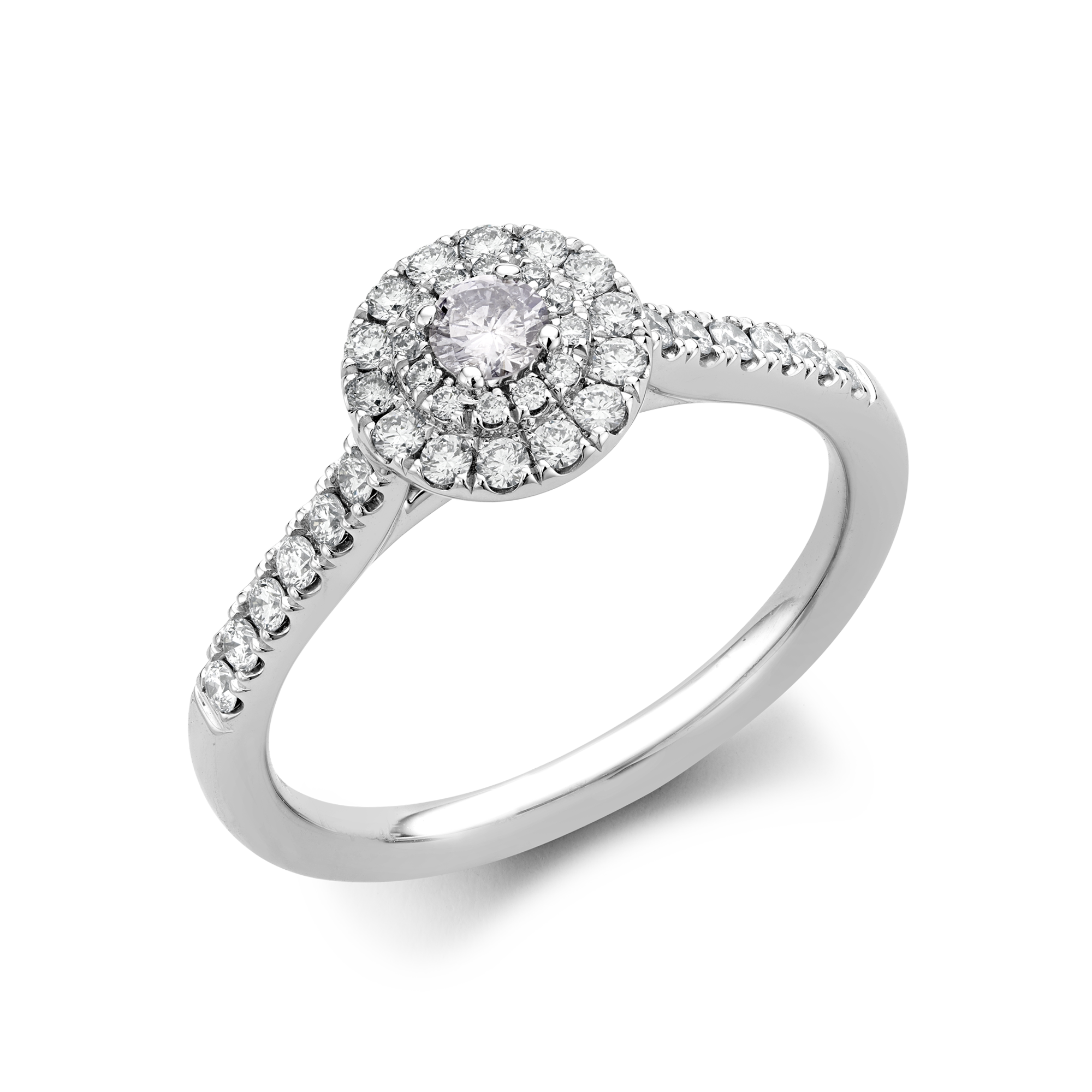 Celestial 0.10ct Fancy Light Grey Diamond Cluster Ring Brilliant cut, Claw set_1