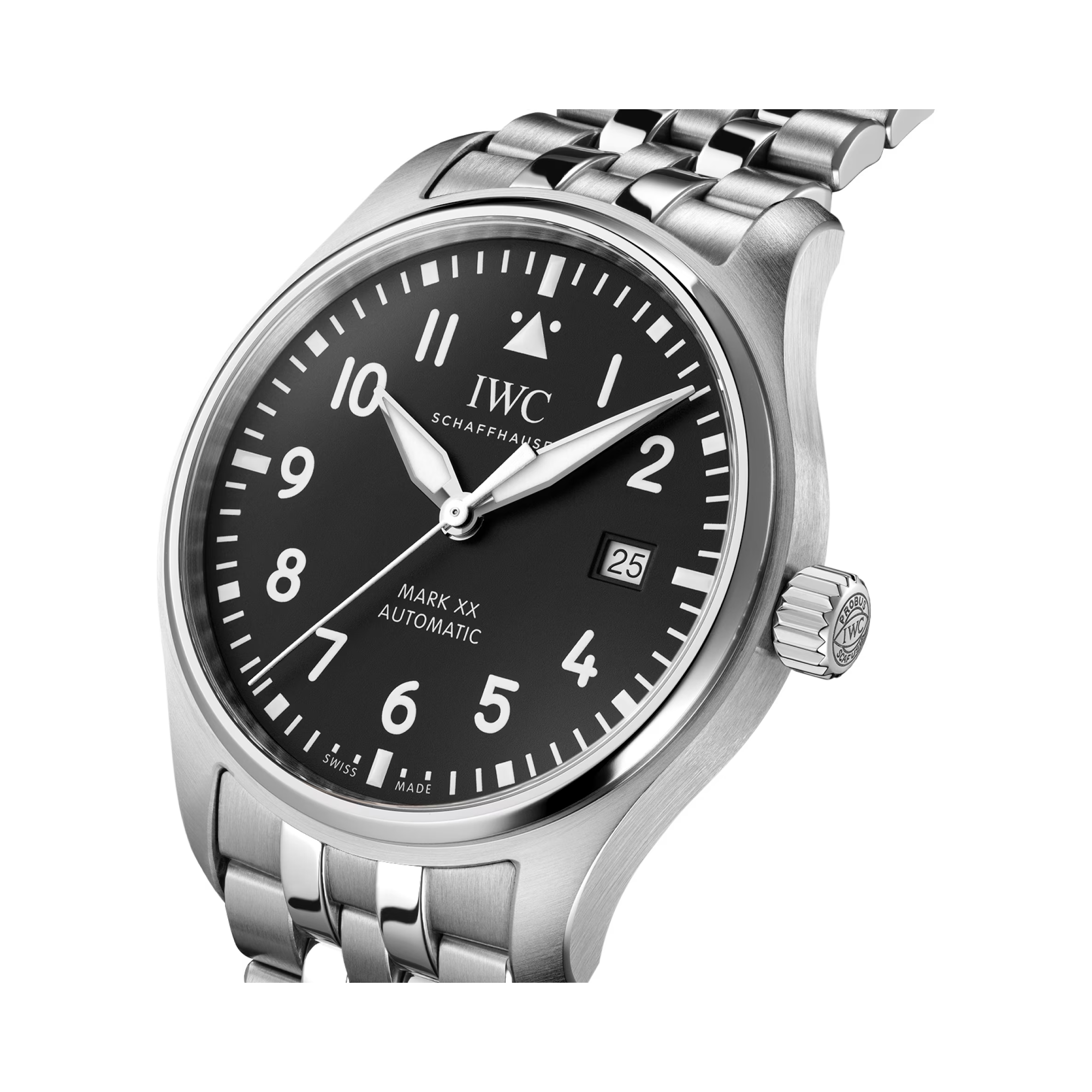 IWC Pilot's Mark XX 40mm, Black Dial, Arabic/Baton Numerals_3