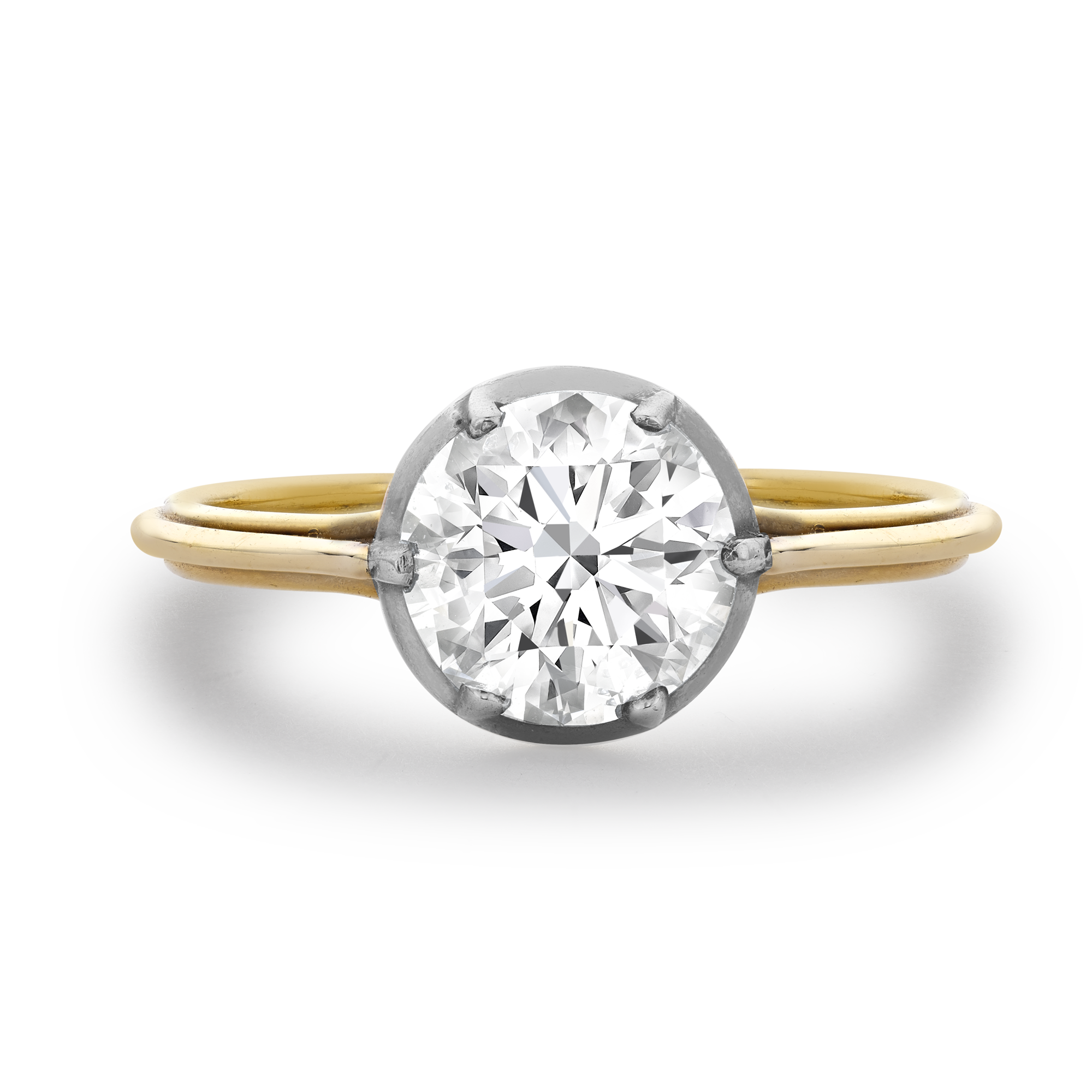 Georgian Setting 1.34ct Diamond Solitaire Ring Brilliant cut, Claw set_2