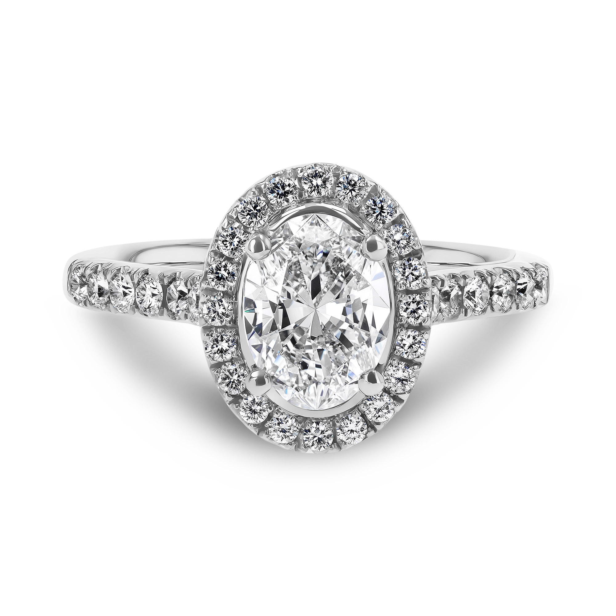 Celestial 0.30ct Oval Cut Diamond Cluster Ring Oval Cut, Claw Set_2
