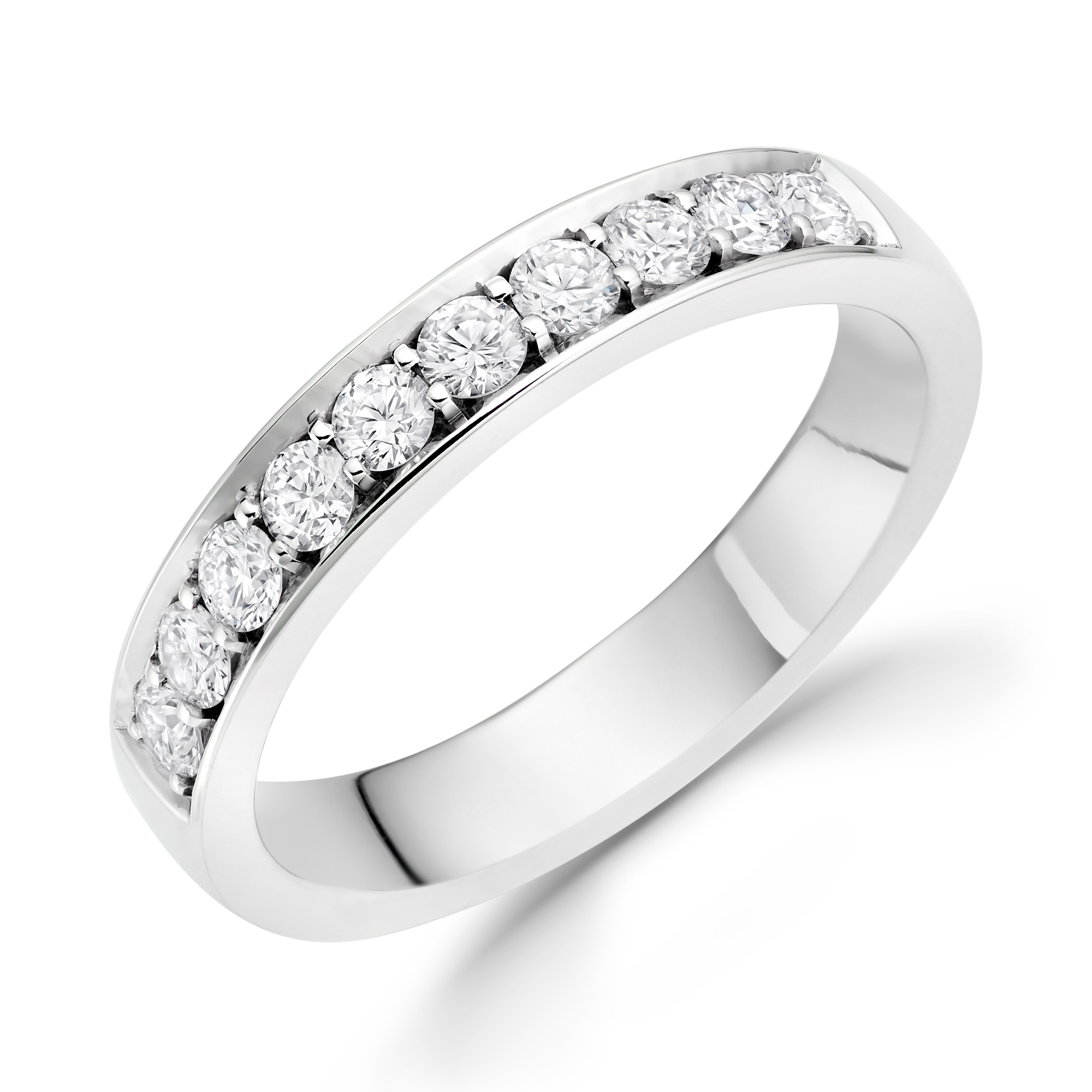 Brilliant Cut Diamond Half Eternity Ring Brilliant Cut, Half Eternity, Thread Set_1