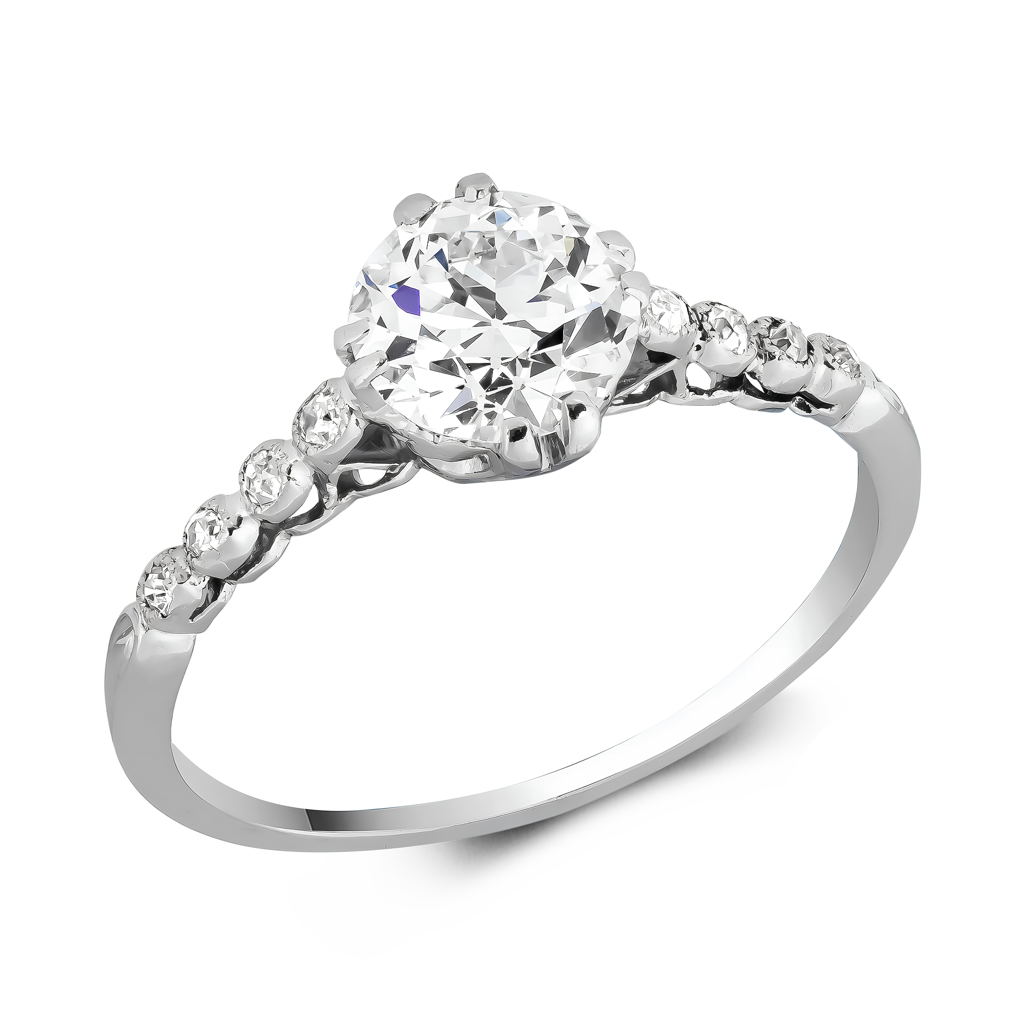 Old Cut 0.89ct Diamond Ring Old Cut, Claw Set_1