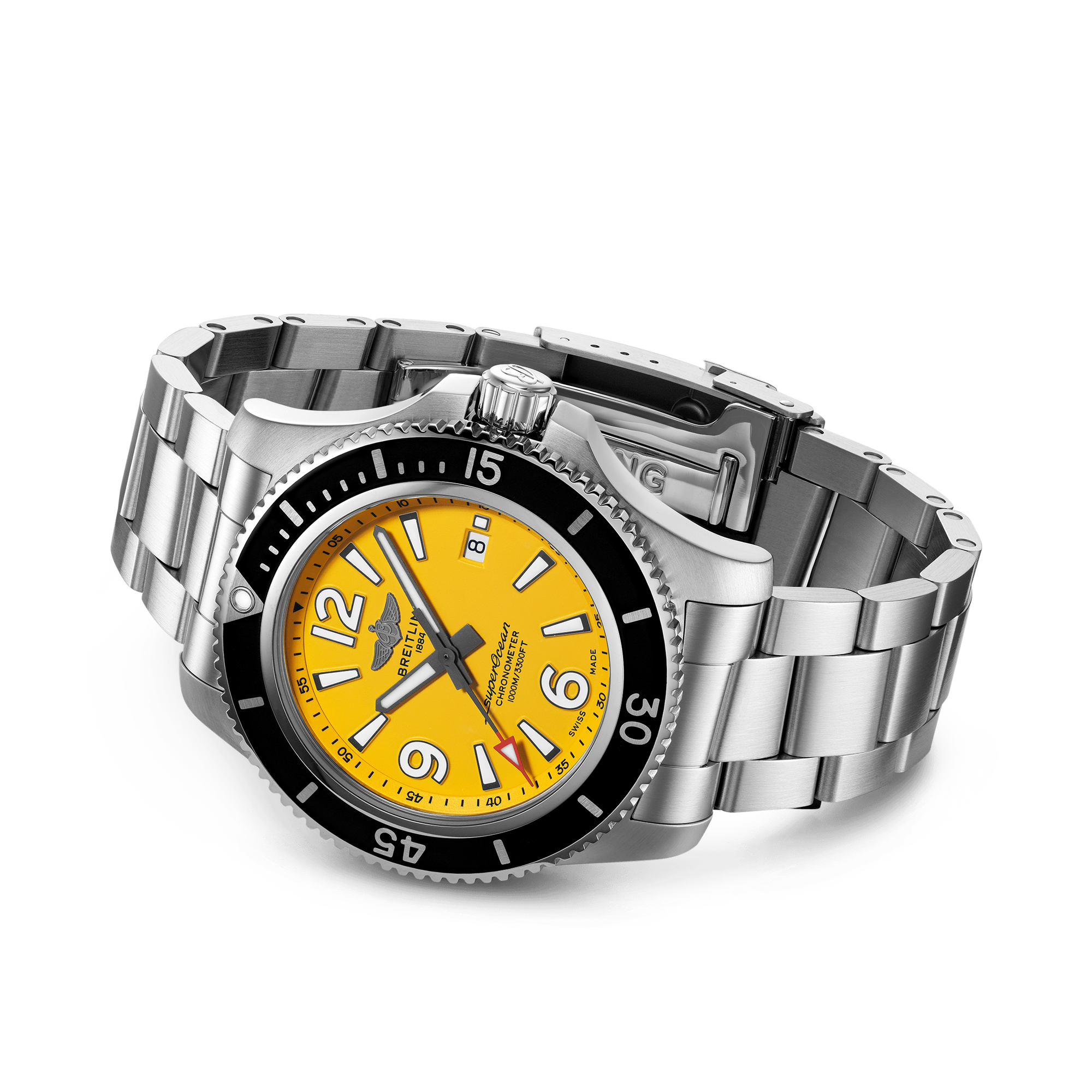 Breitling Superocean 44mm, Yellow Dial, Arabic/Baton Numerals_4