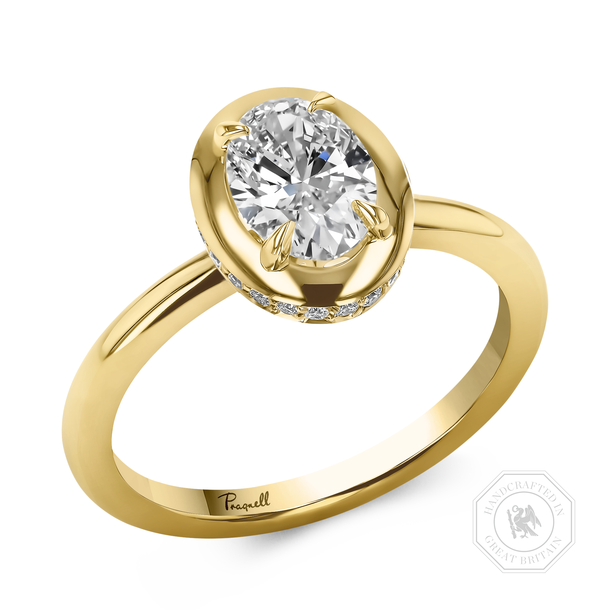 Skimming Stone 0.90ct Oval Cut Diamond Ring Oval Cut, Claw Set_1