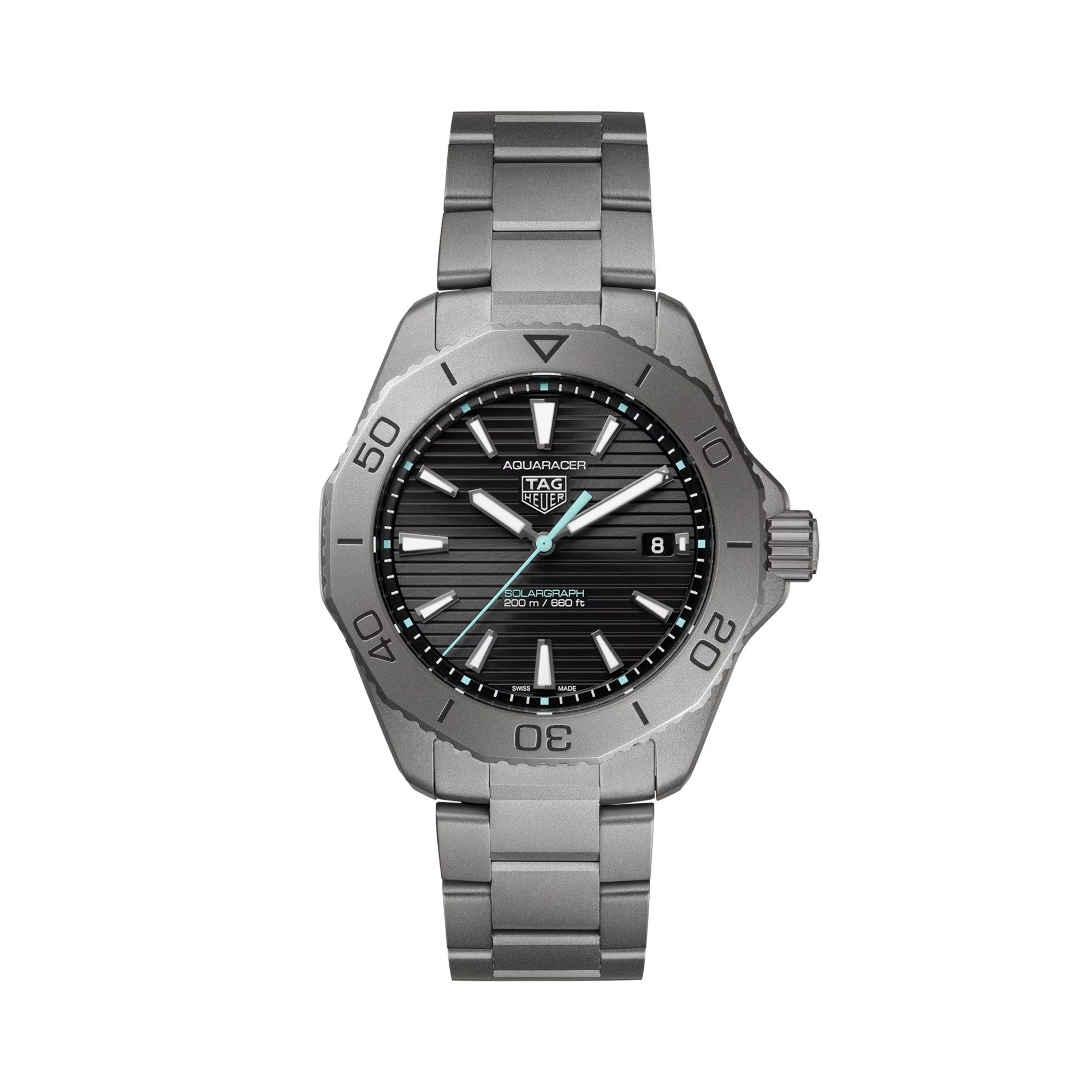 Tag Heuer Aquaracer Professional 200 Solargraph 40mm, Black Dial, Baton Numerals_1