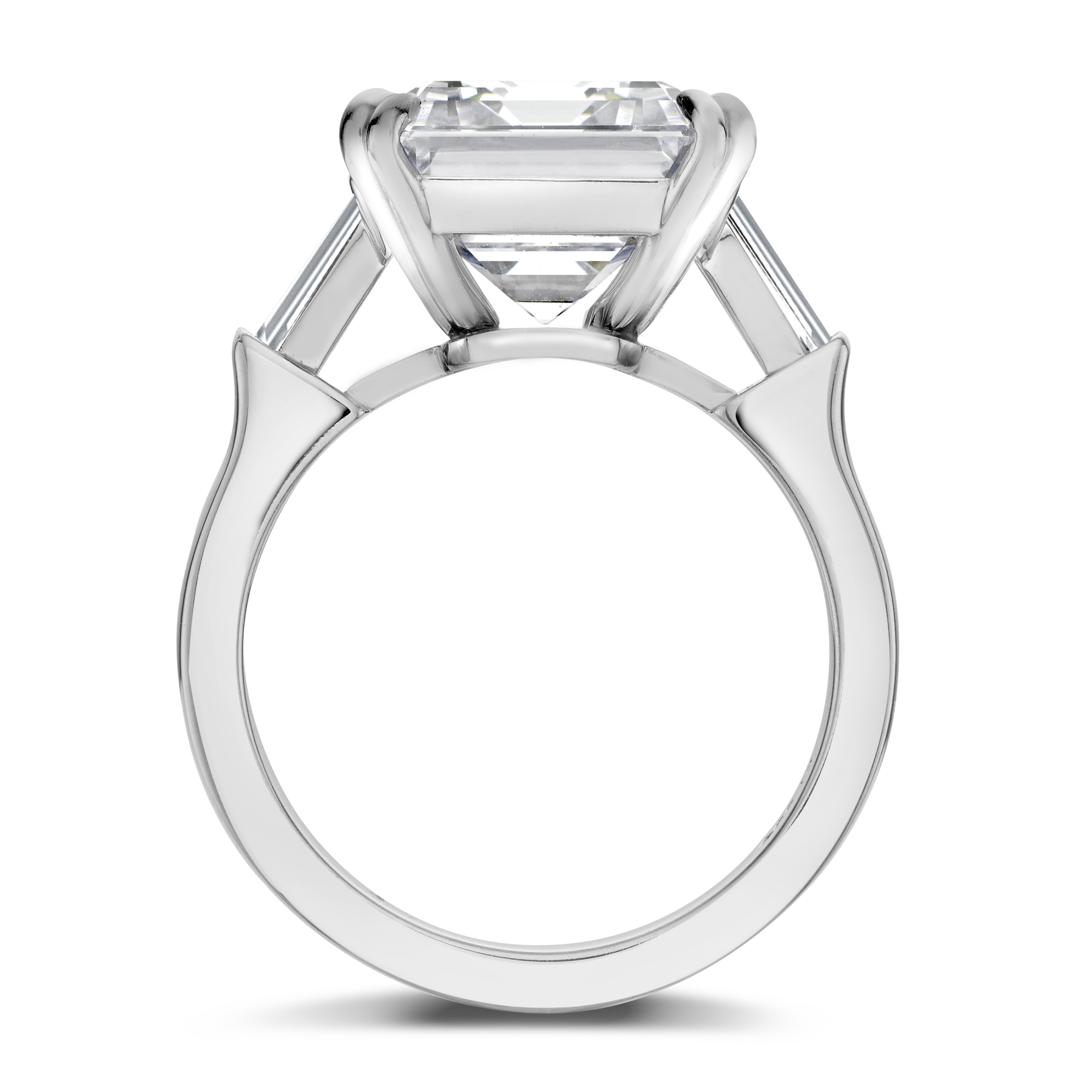 Emerald Cut 7.04ct Diamond Solitaire Ring Emerald Cut, Claw Set_3