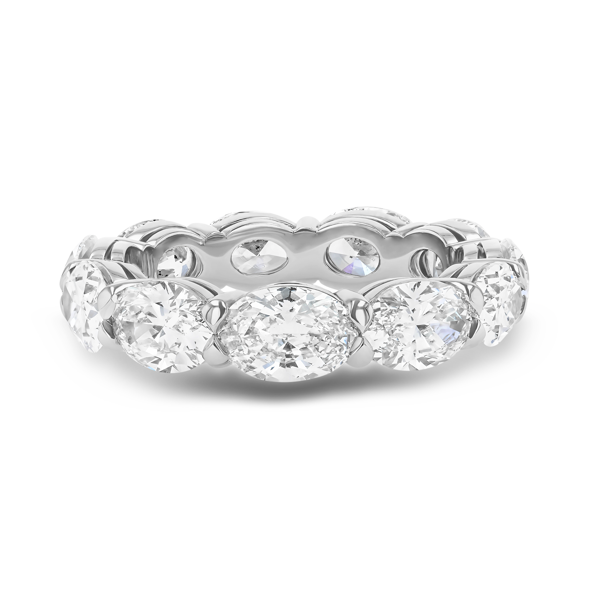 Oval Cut 6.28ct Diamond Full Eternity Ring Oval Cut, Claw Set_2