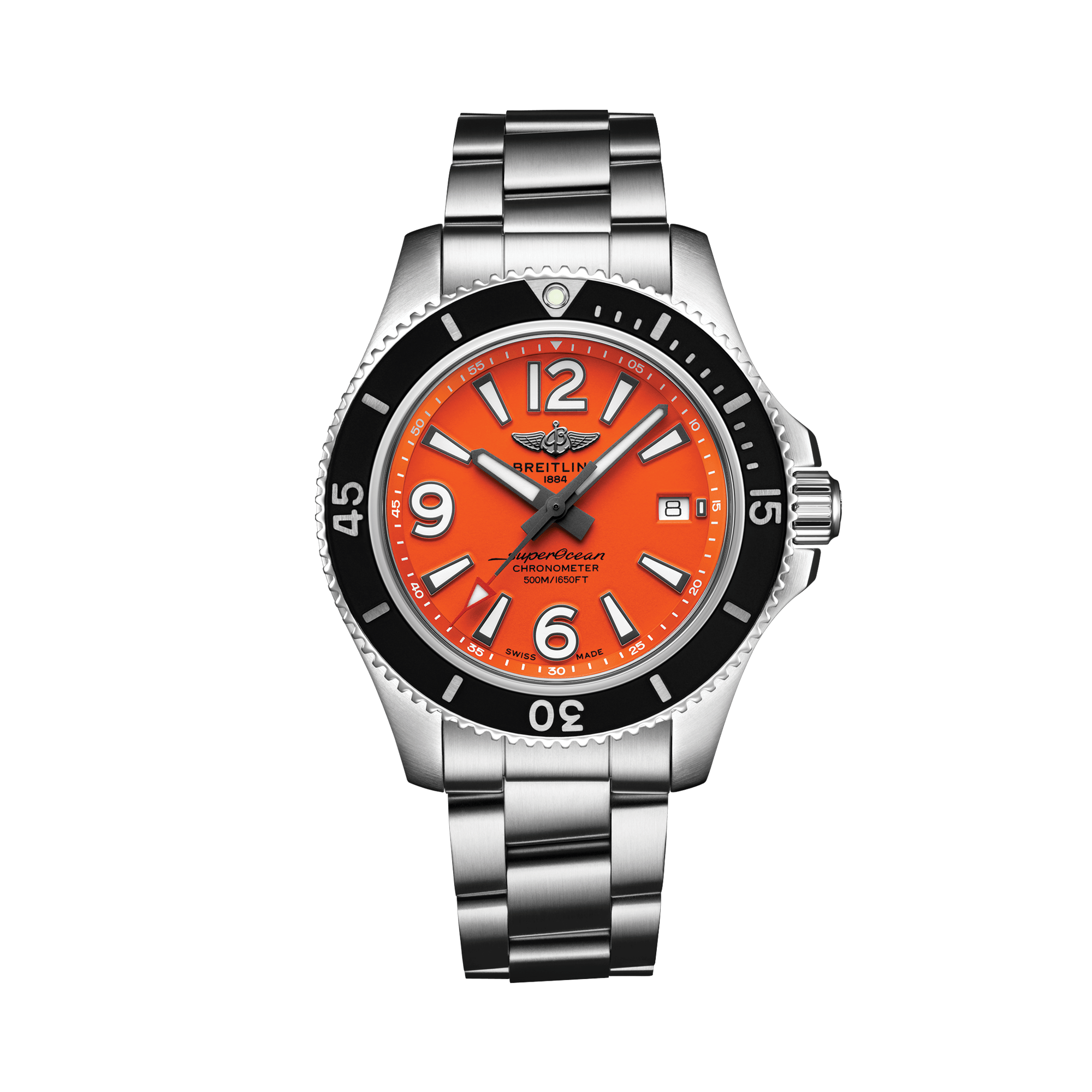 Breitling Superocean Automatic 42 42mm, Orange Dial, Arabic/Baton Numerals_1