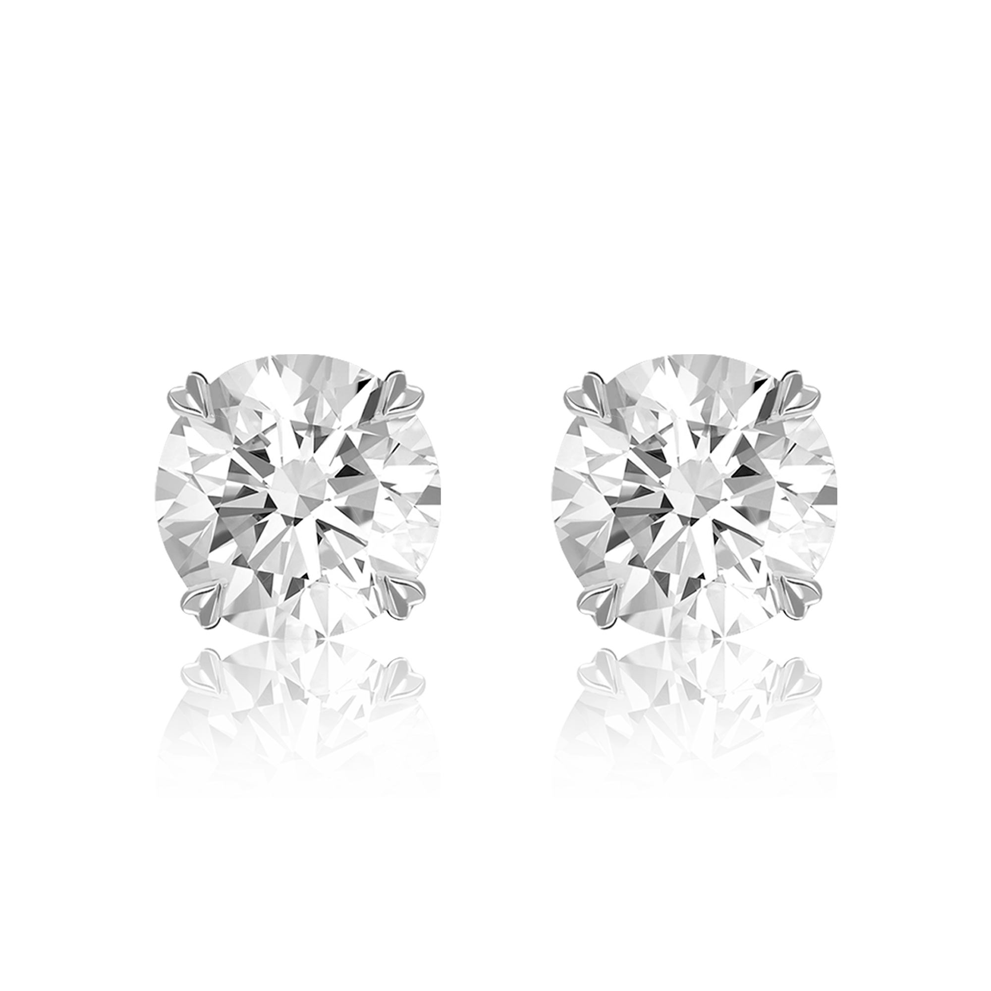 Windsor 6.02ct Diamond Stud Earrings Brilliant cut, Claw set_1