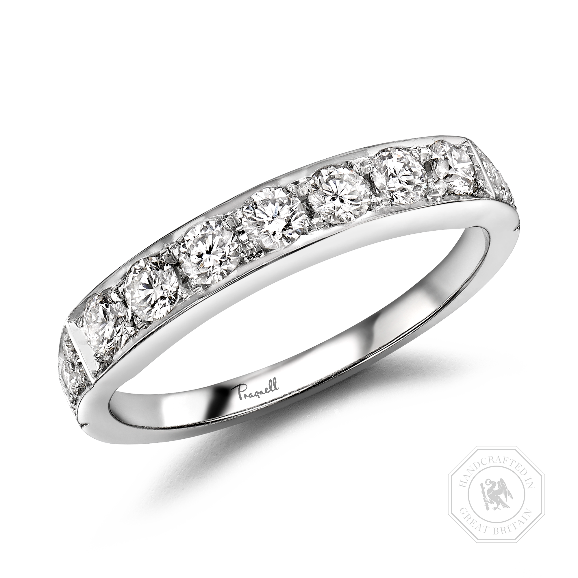 Antrobus 0.52ct Diamond Half Eternity Ring Brilliant Cut, Grain Set_1