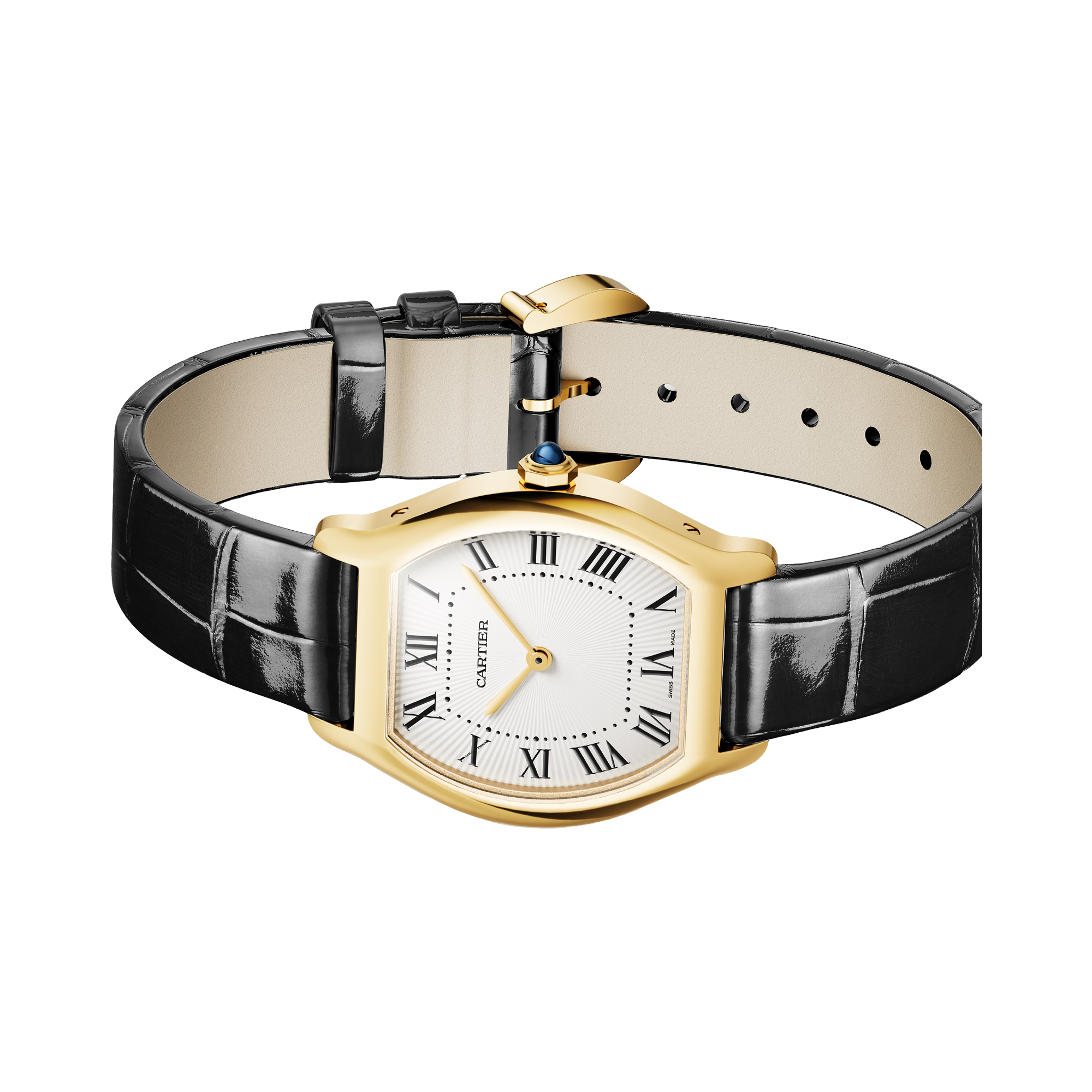 Cartier Tortue 26.7mm, Champagne Dial, Roman Numerals_4