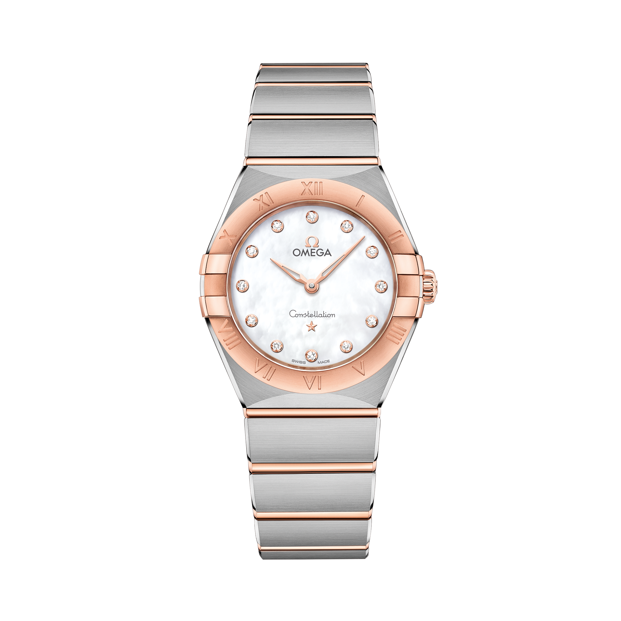 OMEGA Constellation Manhattan 30mm, Whitel Dial, Diamond Numerals_1