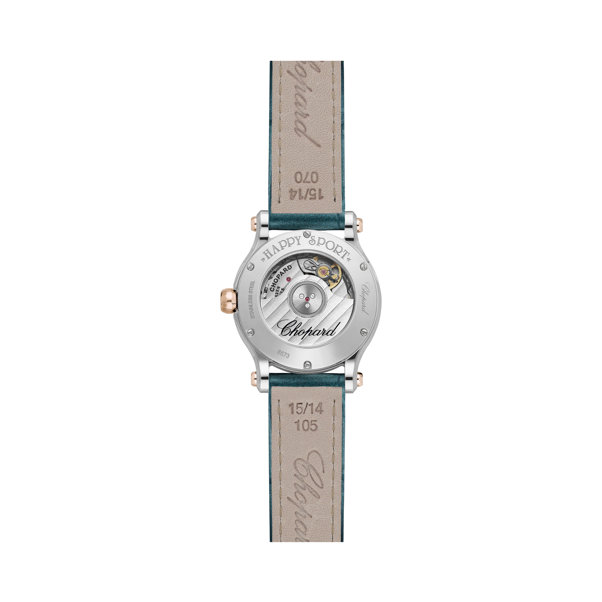 Chopard Happy Sport 30mm, Teal Dial, Roman/Baton Numerals_2