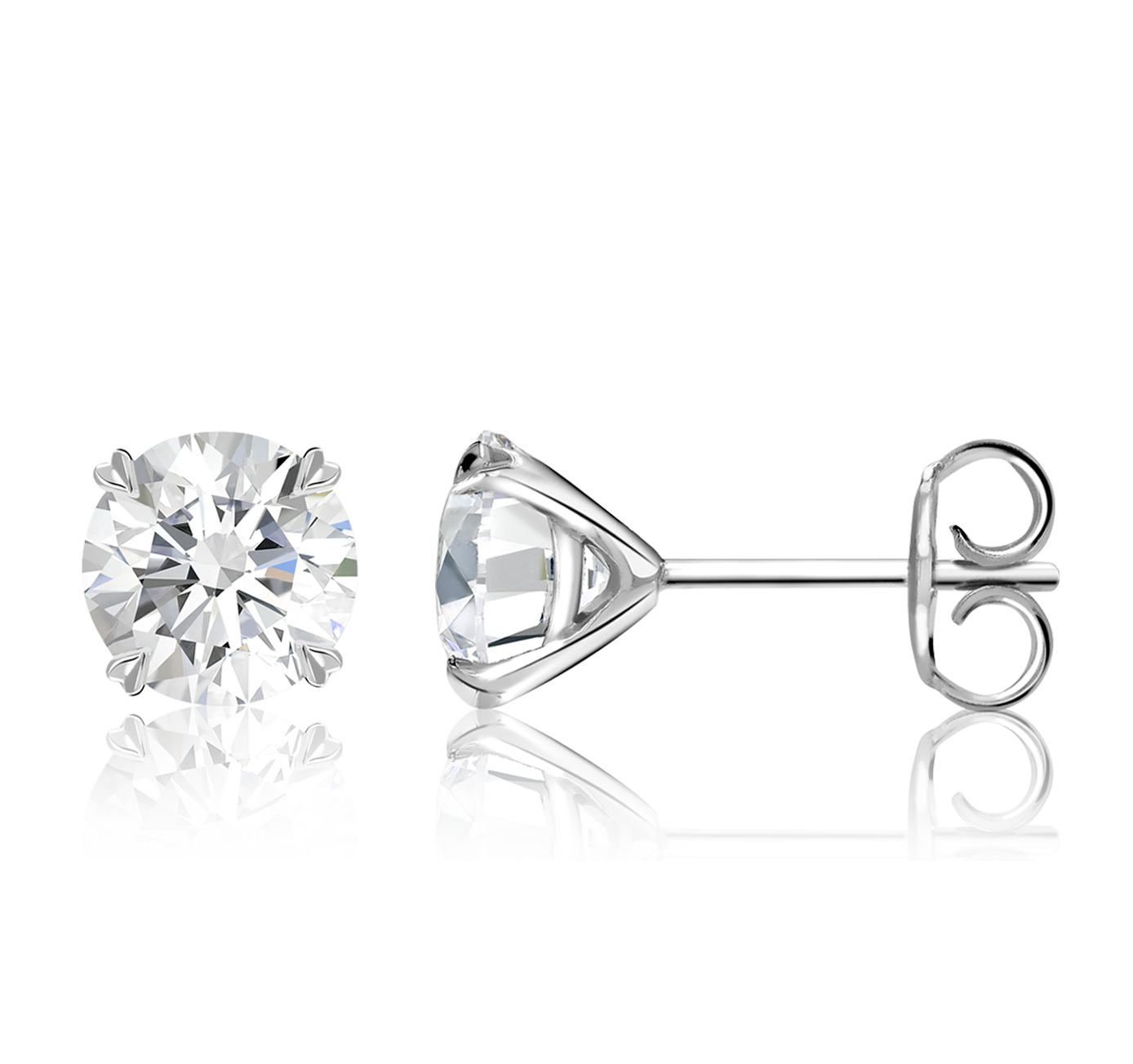 Windsor 6.02ct Diamond Stud Earrings Brilliant cut, Claw set_2