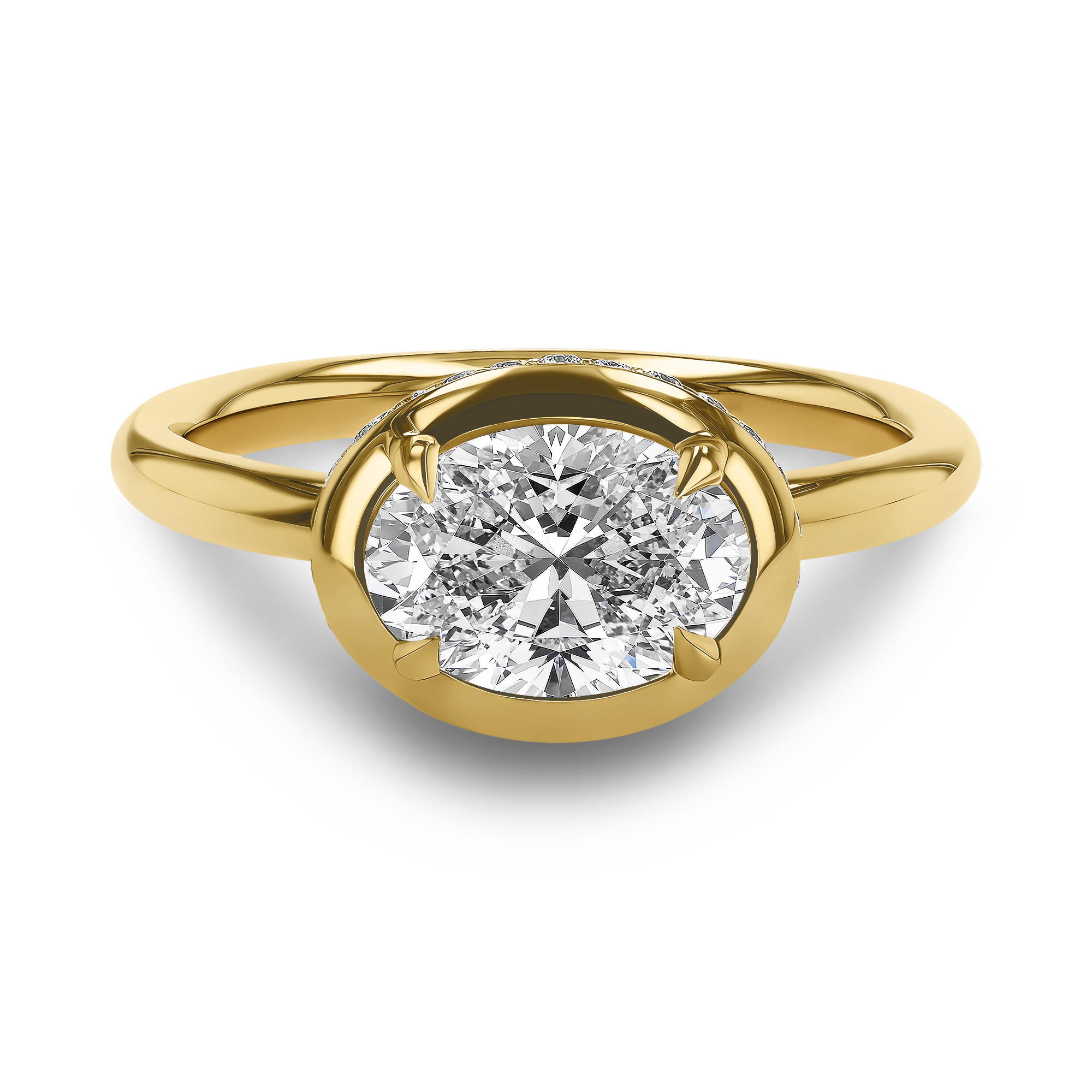 Skimming Stone 1.32ct Oval Cut Diamond Ring Oval Cut, Claw Set_2