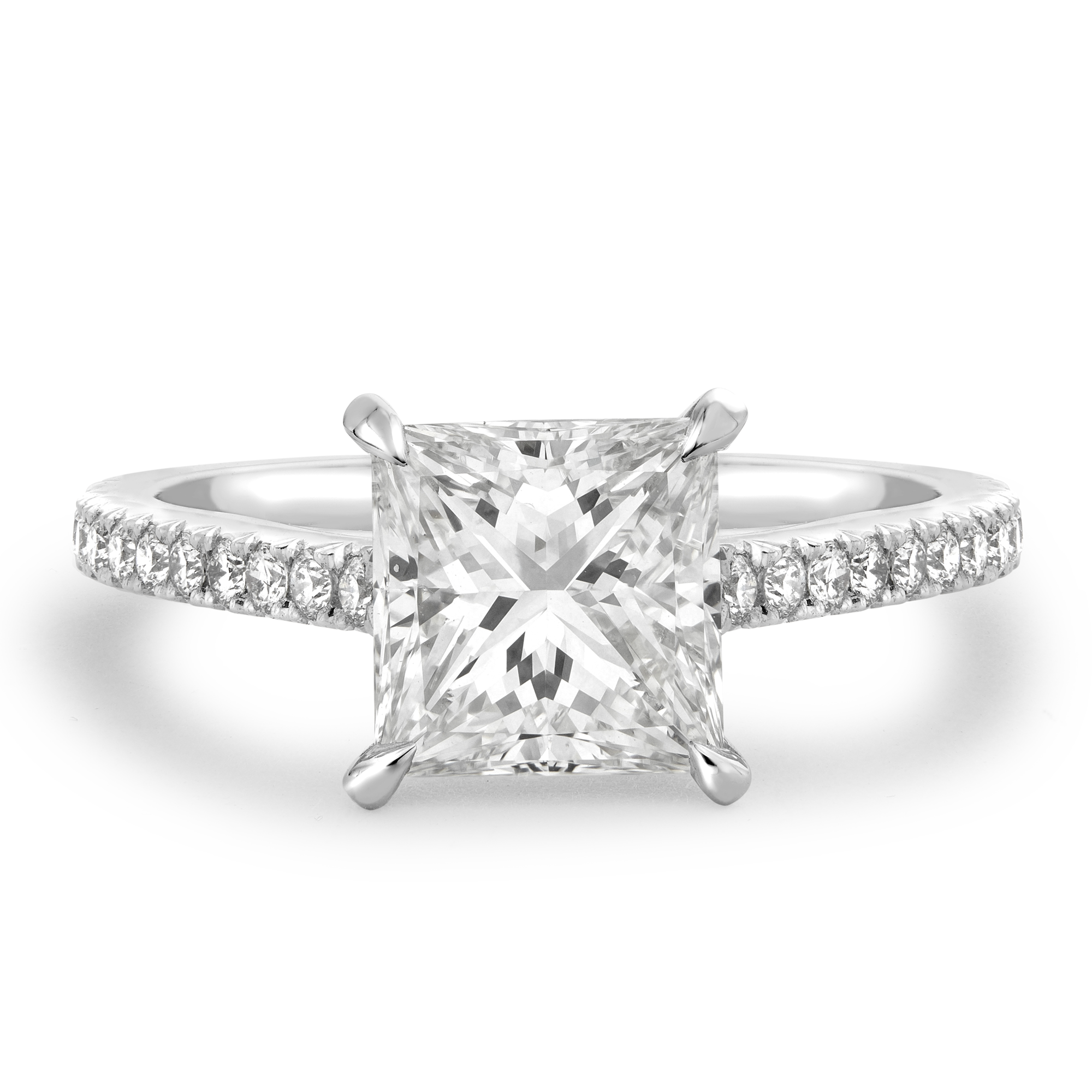 Aurora 2.04ct Diamond Solitaire Ring Princess Cut, Claw Set_2