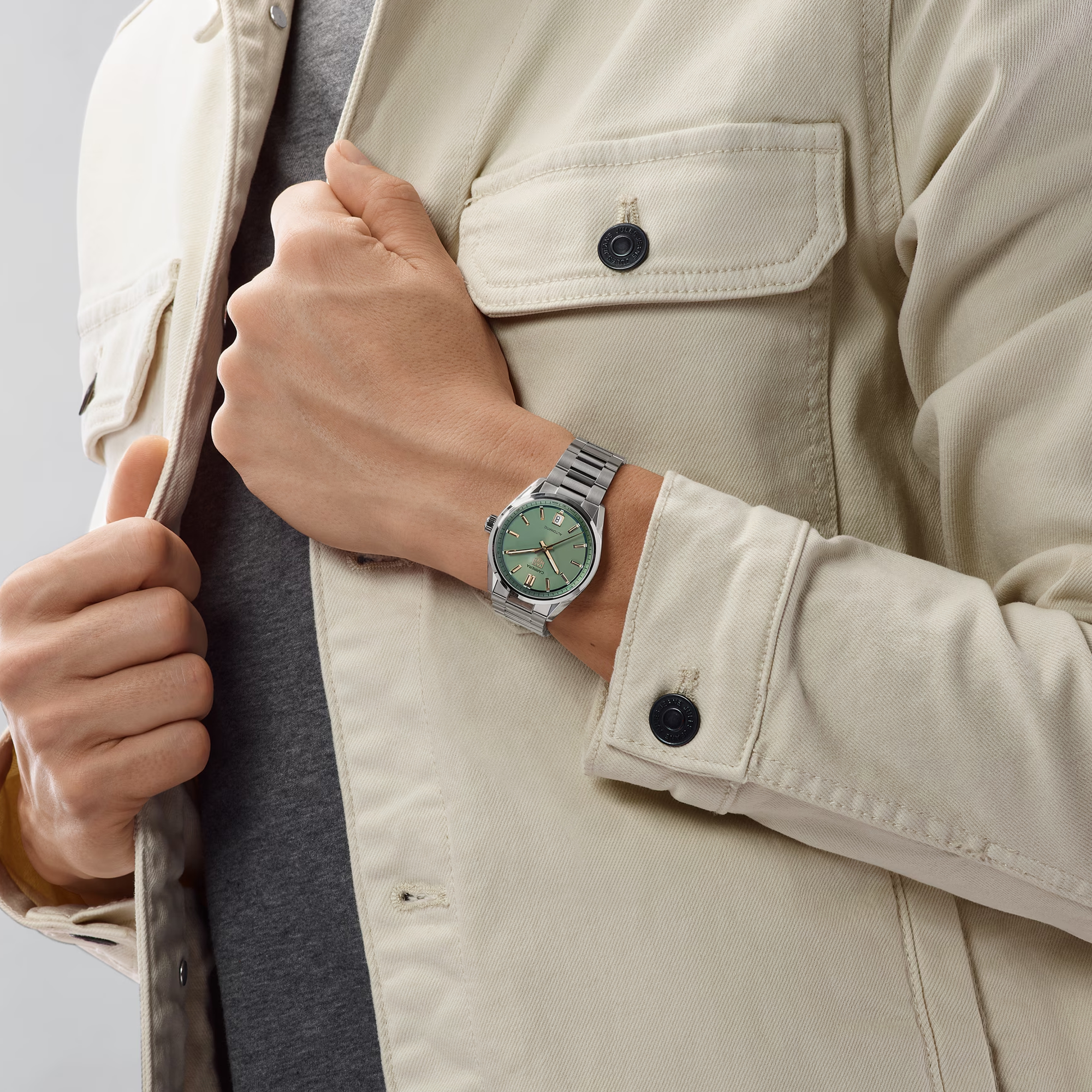 Tag Heuer Carrera Date 36mm, Green Dial, Baton Numerals_4
