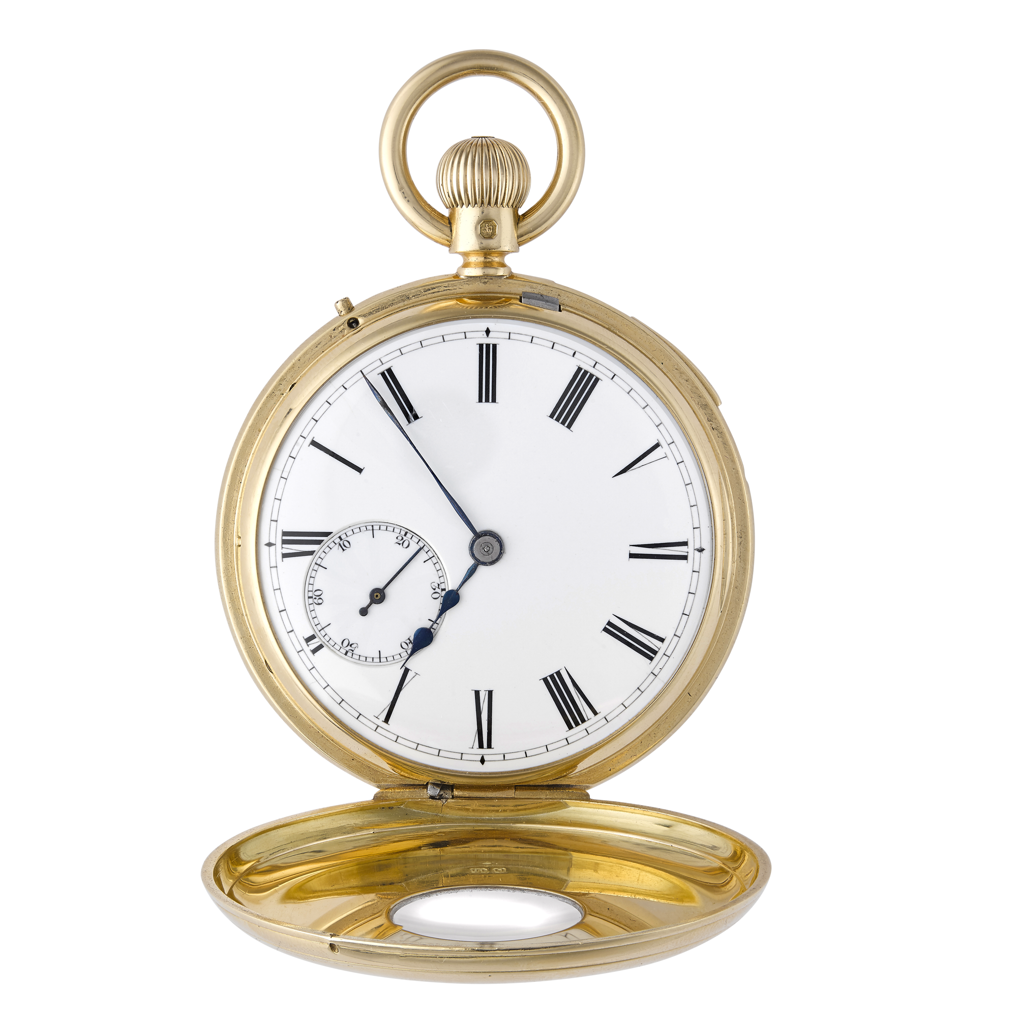 Half Hunter Minute Repeater Pocket Watch by Manoah Rhodes & Sons Bradford – 1888 48,7mm, White Dial, Roman Numerals_2