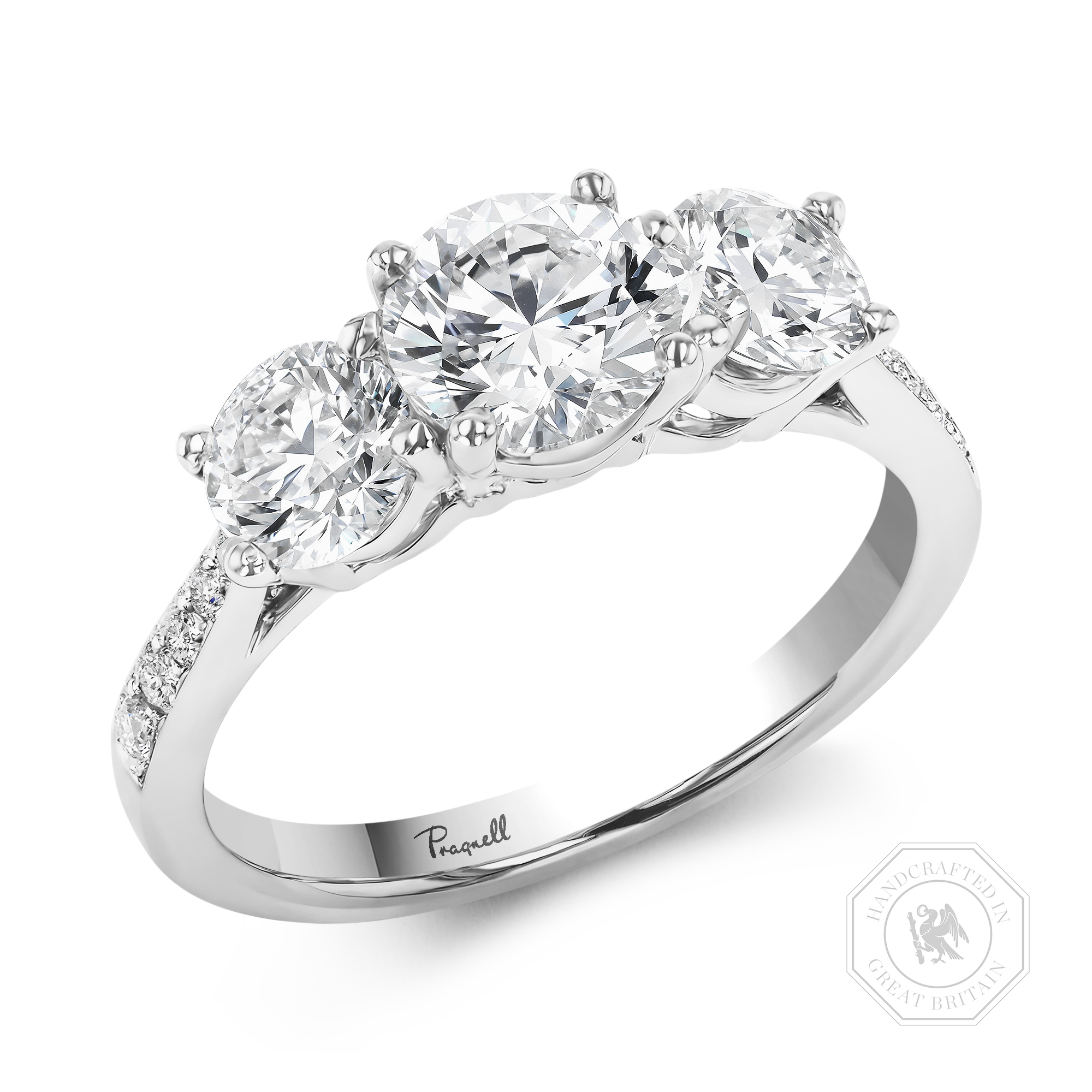 Duchess 2.00ct Diamond Three Stone Ring Brilliant cut, Claw set_1