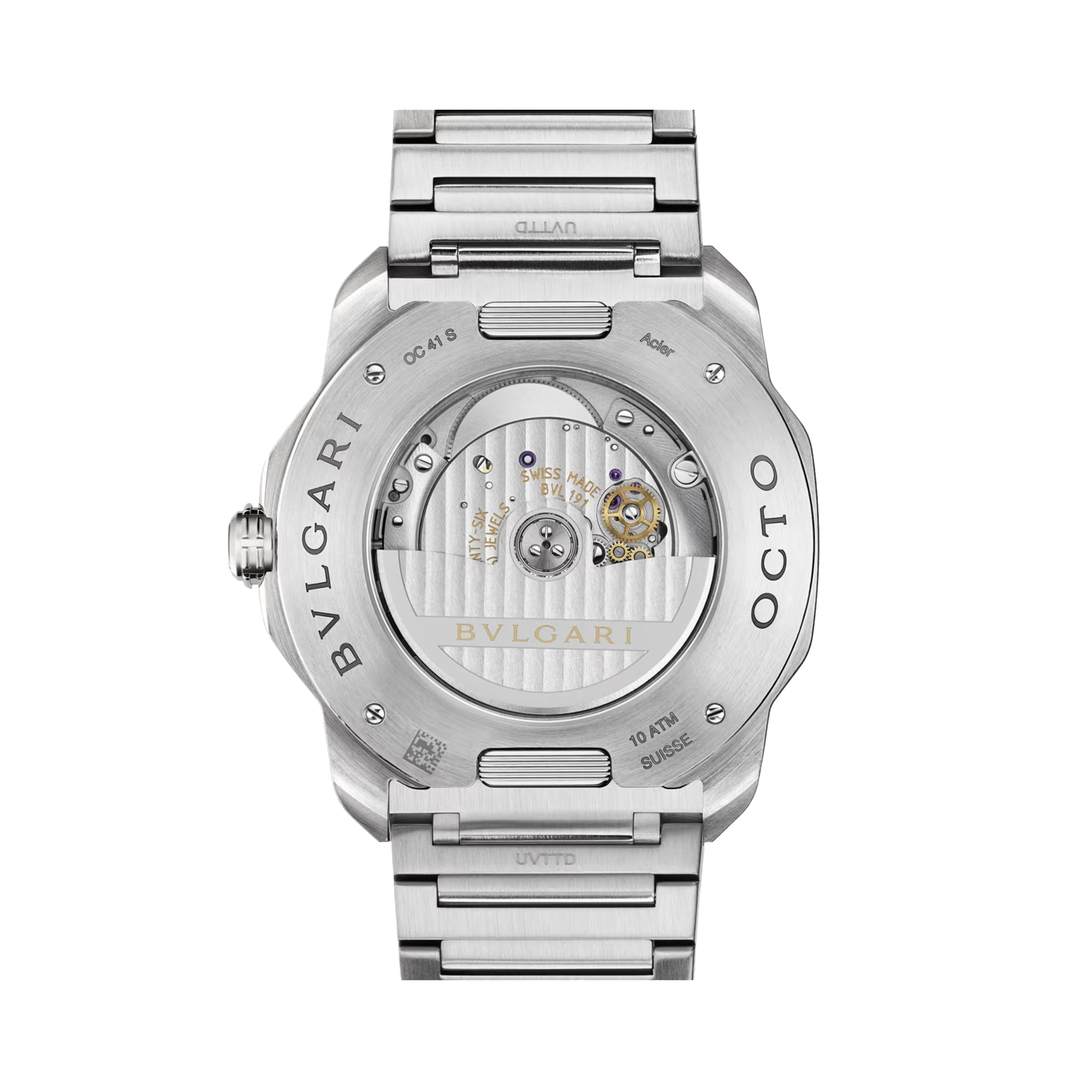 Octo Roma 41mm, Silver Dial, Arabic/Baton Numerals_3