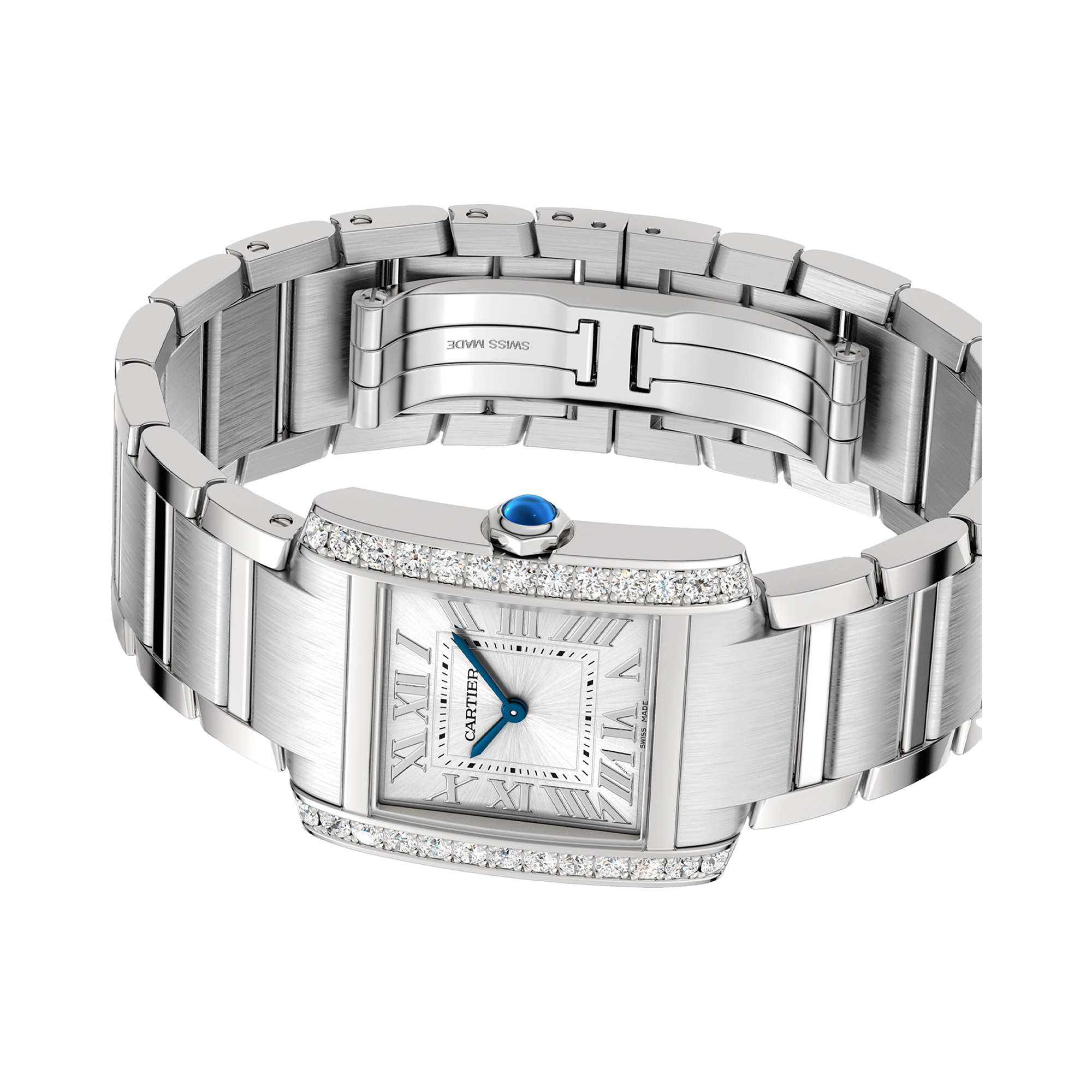 Cartier Tank Française 27mm, Silver Dial, Roman Numerals_4