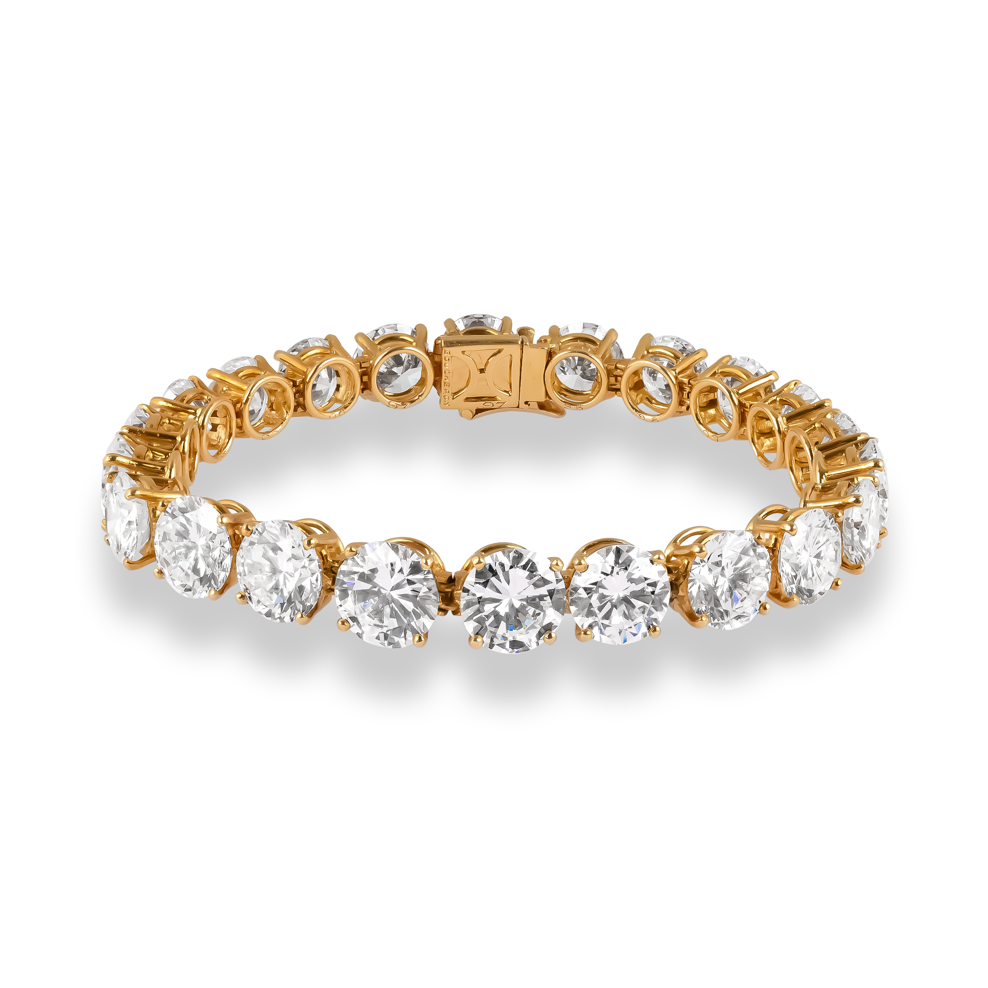 1980s Boucheron 25.53ct Diamond Line Bracelet Brilliant cut, Claw set_1