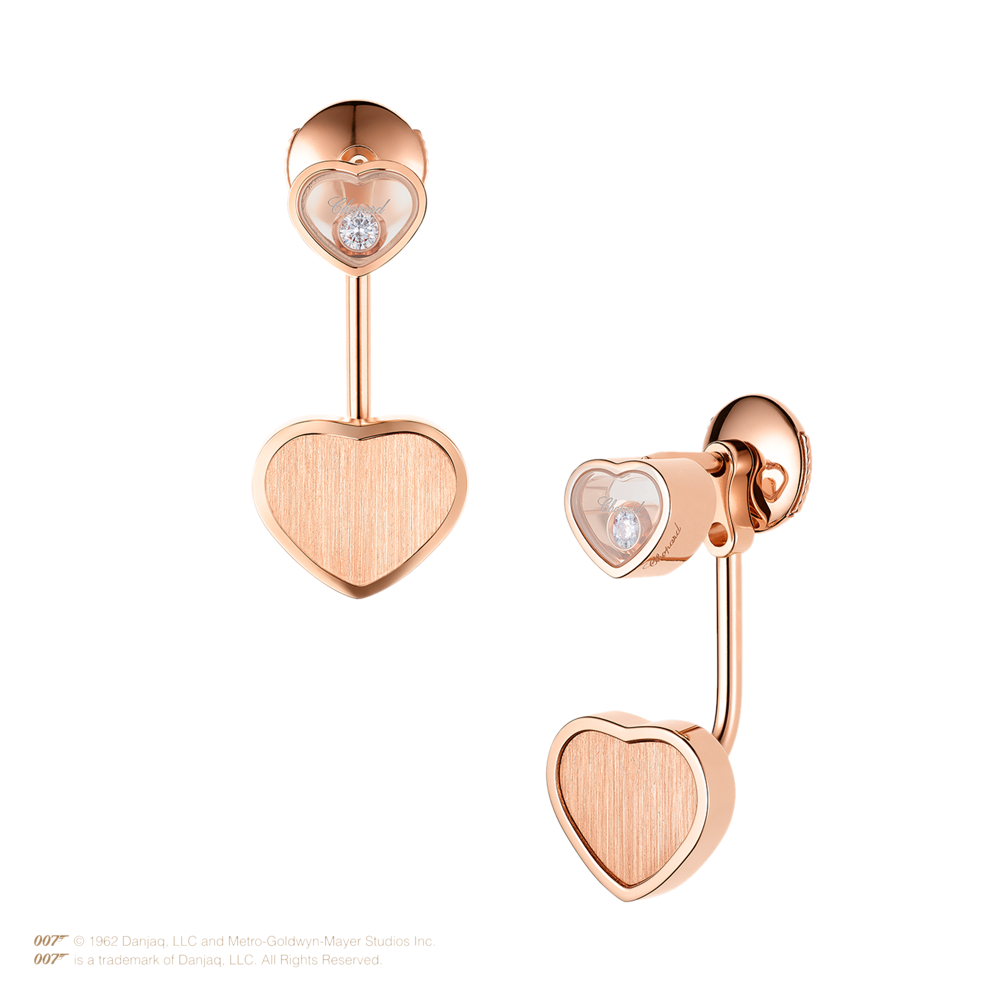 Chopard James Bond 007 Happy Hearts Earrings Brilliant Cut, Rubover Set_2