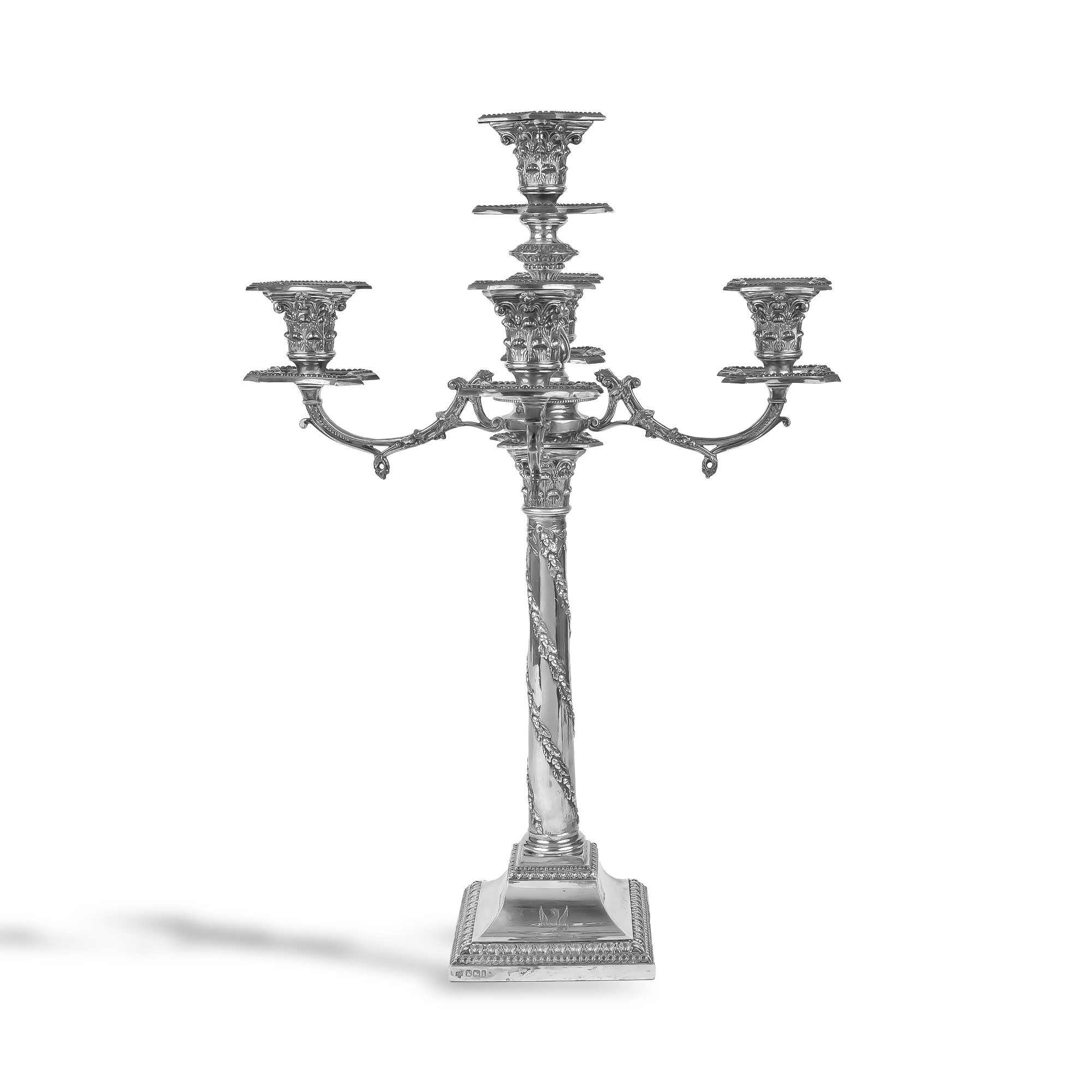 Silver Pair of Five-Light Candelabras Hallmarked Sheffield_3