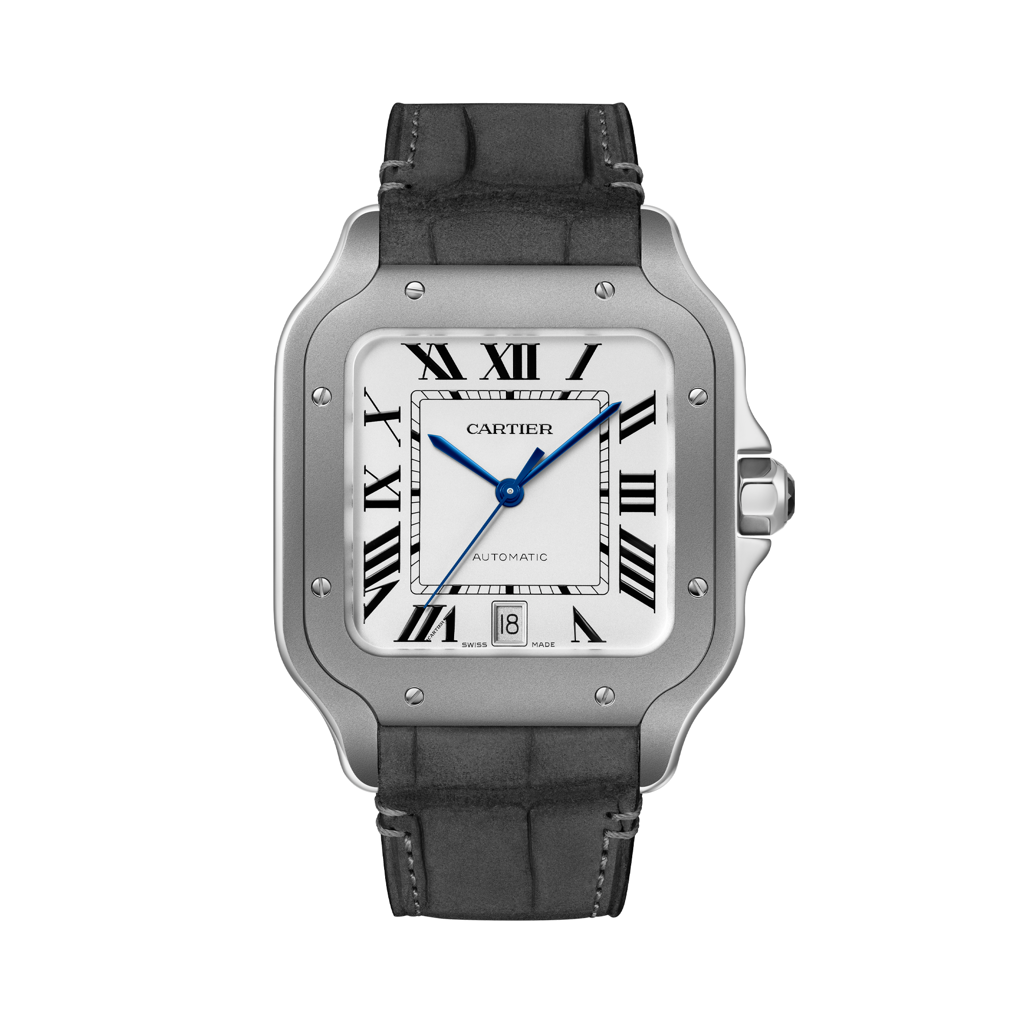 Cartier Santos de Cartier Large, Silver Dial, Roman Numerals_2