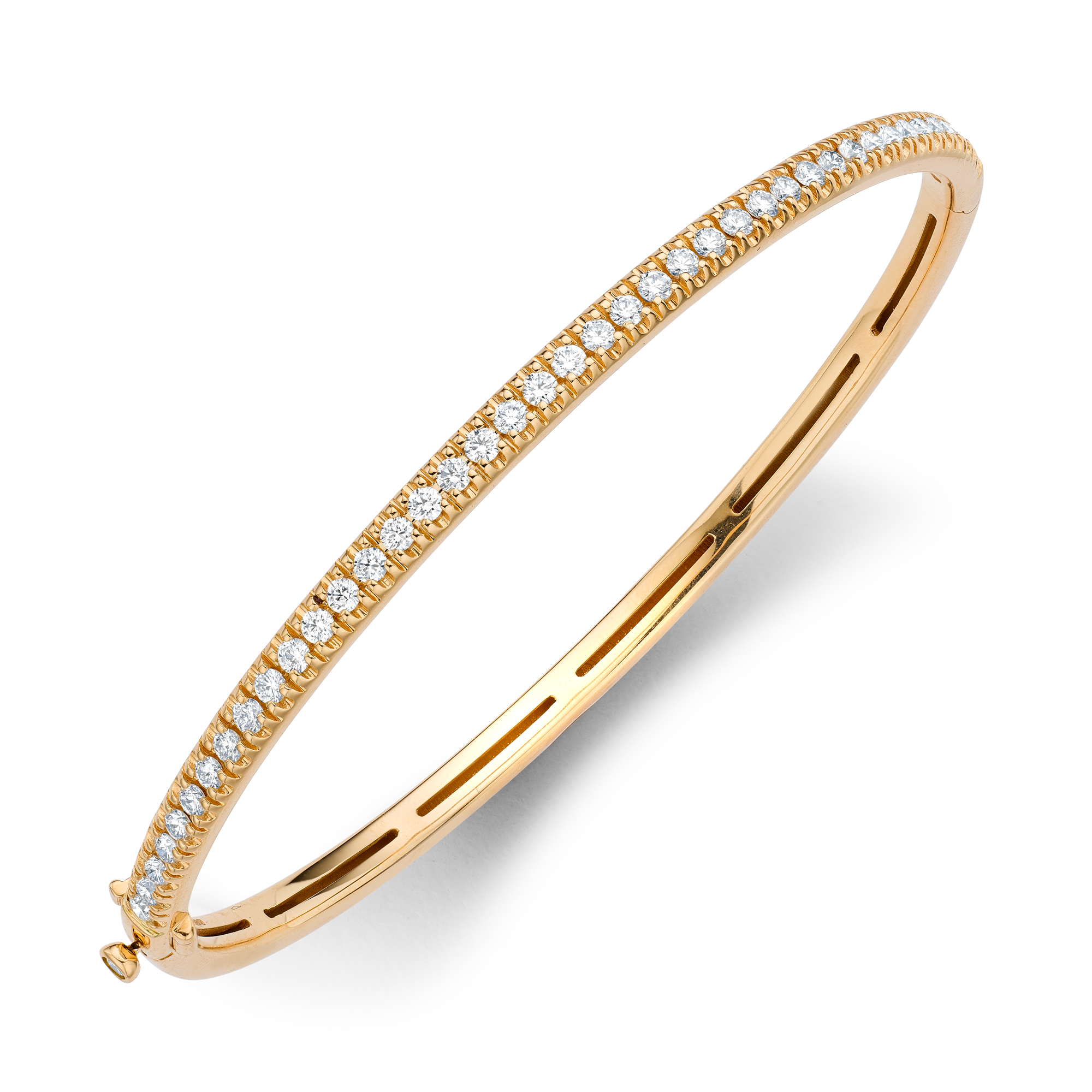 Diamond Half Hoop Bangle Brilliant cut, Claw set_2