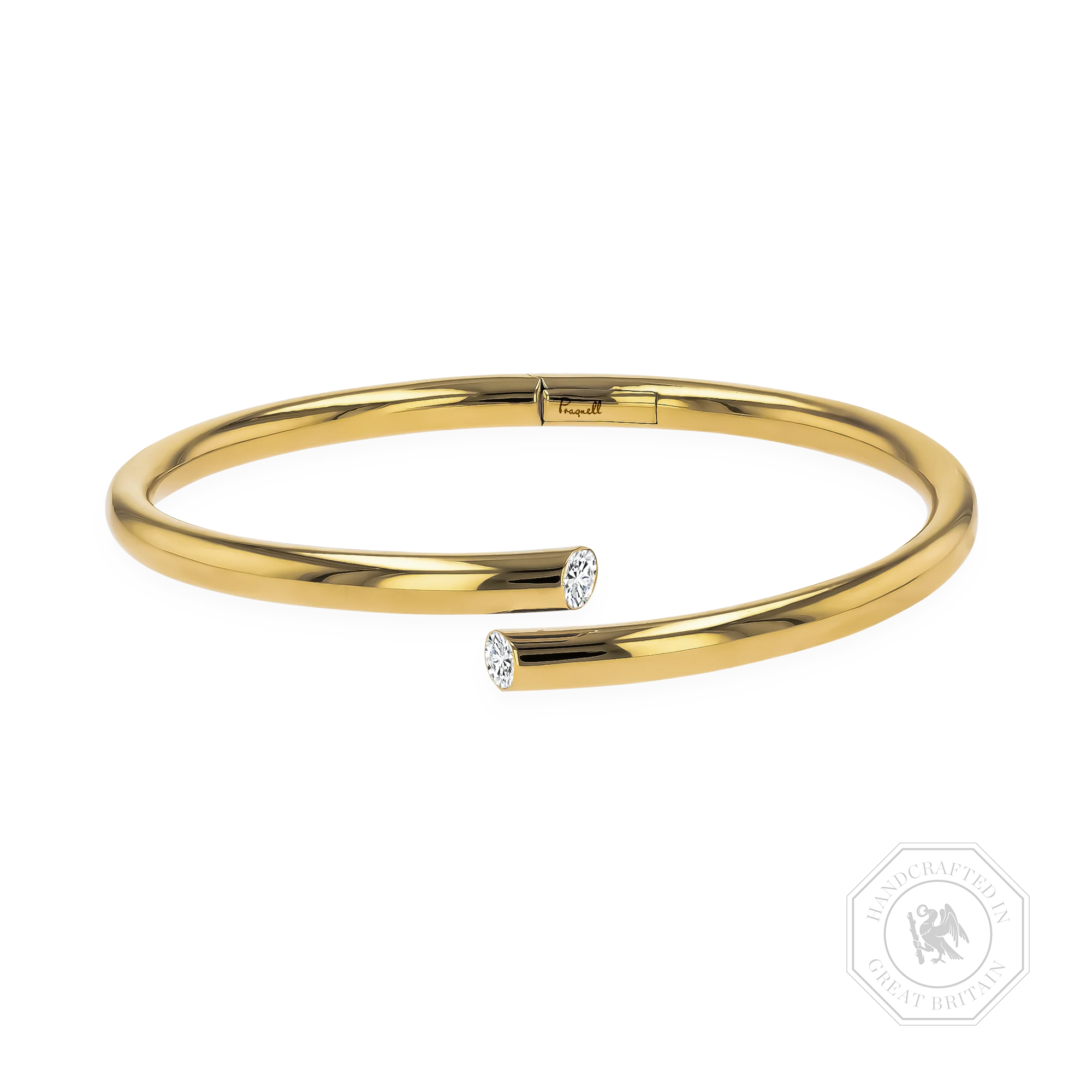 Eclipse 0.34ct Diamond Spring Bangle in 18ct Yellow Gold