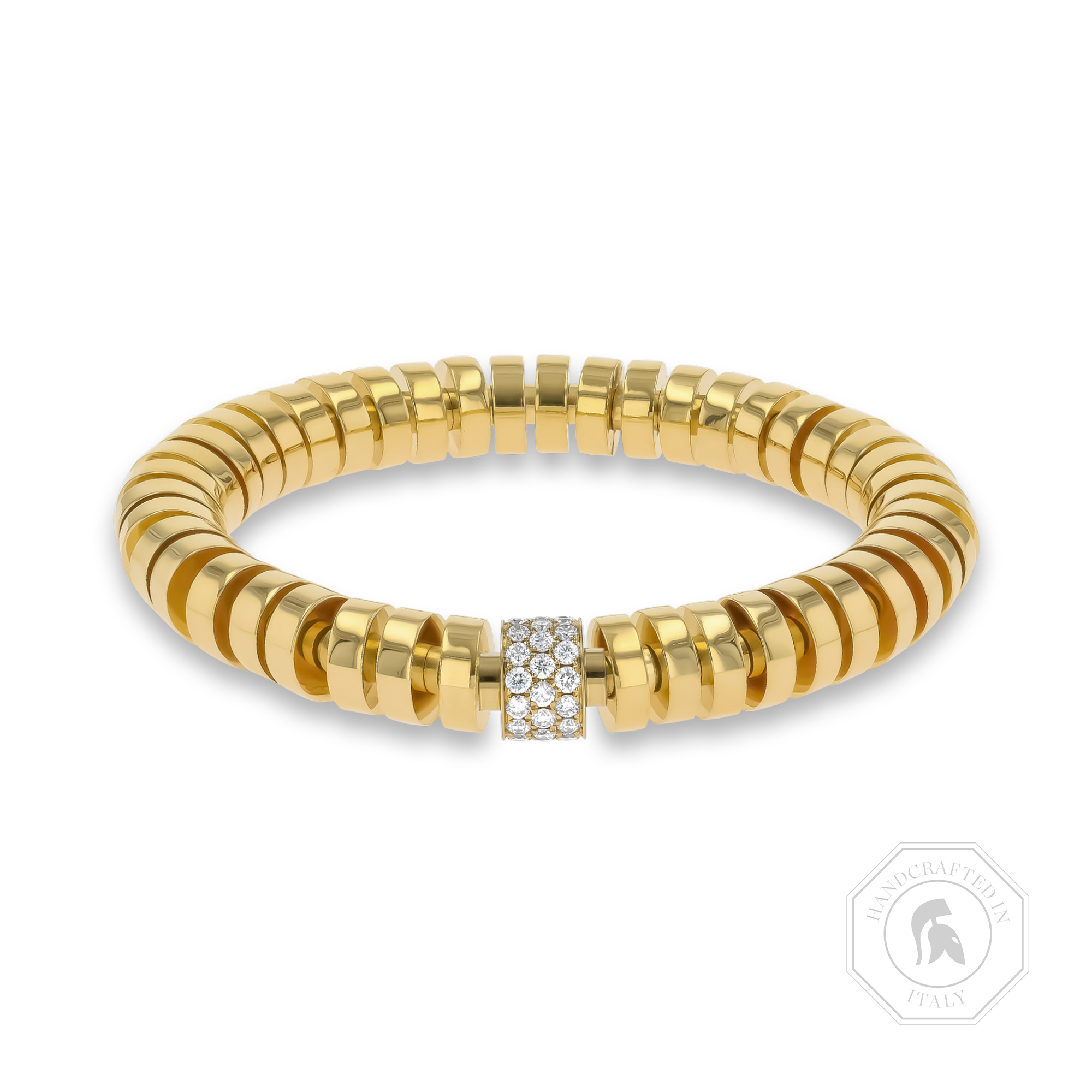 Amalfi 1.042ct Diamond Large Angular Link Expandable Bangle Brilliant Cut, Micro Pavé Set_1