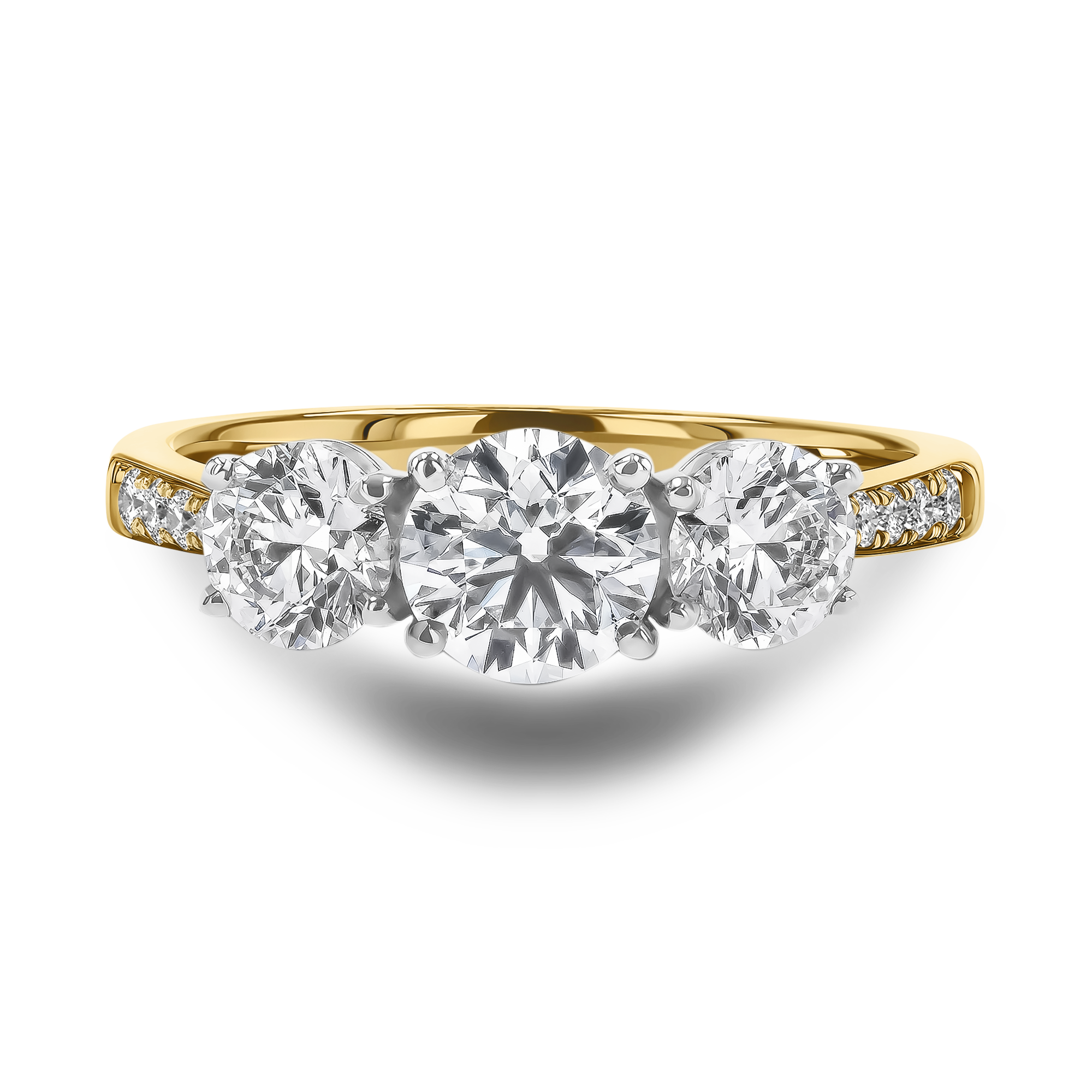 Duchess 2.01ct Brilliant Cut Diamond Three Stone Ring Brilliant cut, Claw set_2