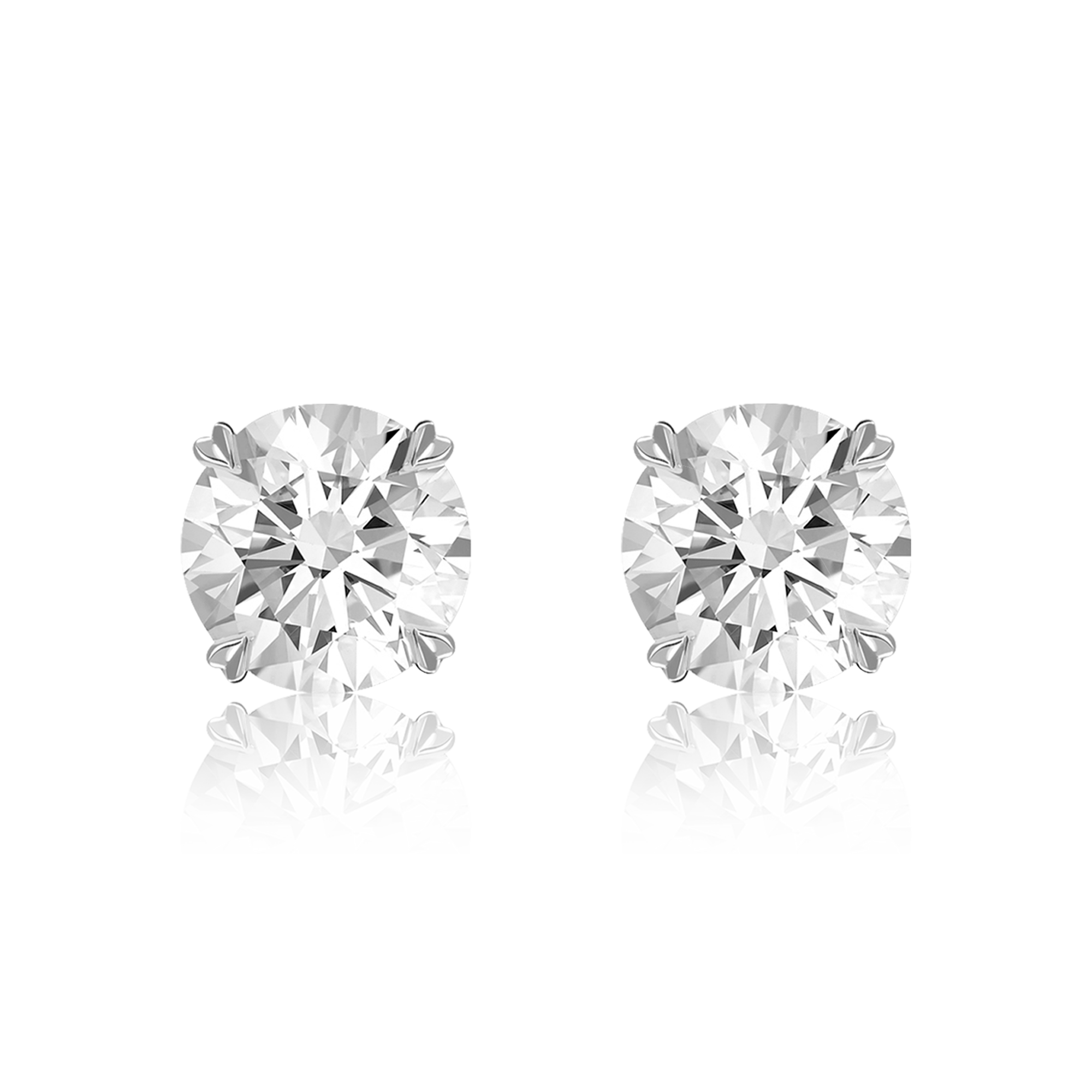 Windsor 5.03ct Diamond Stud Earrings Brilliant cut, Claw set_1